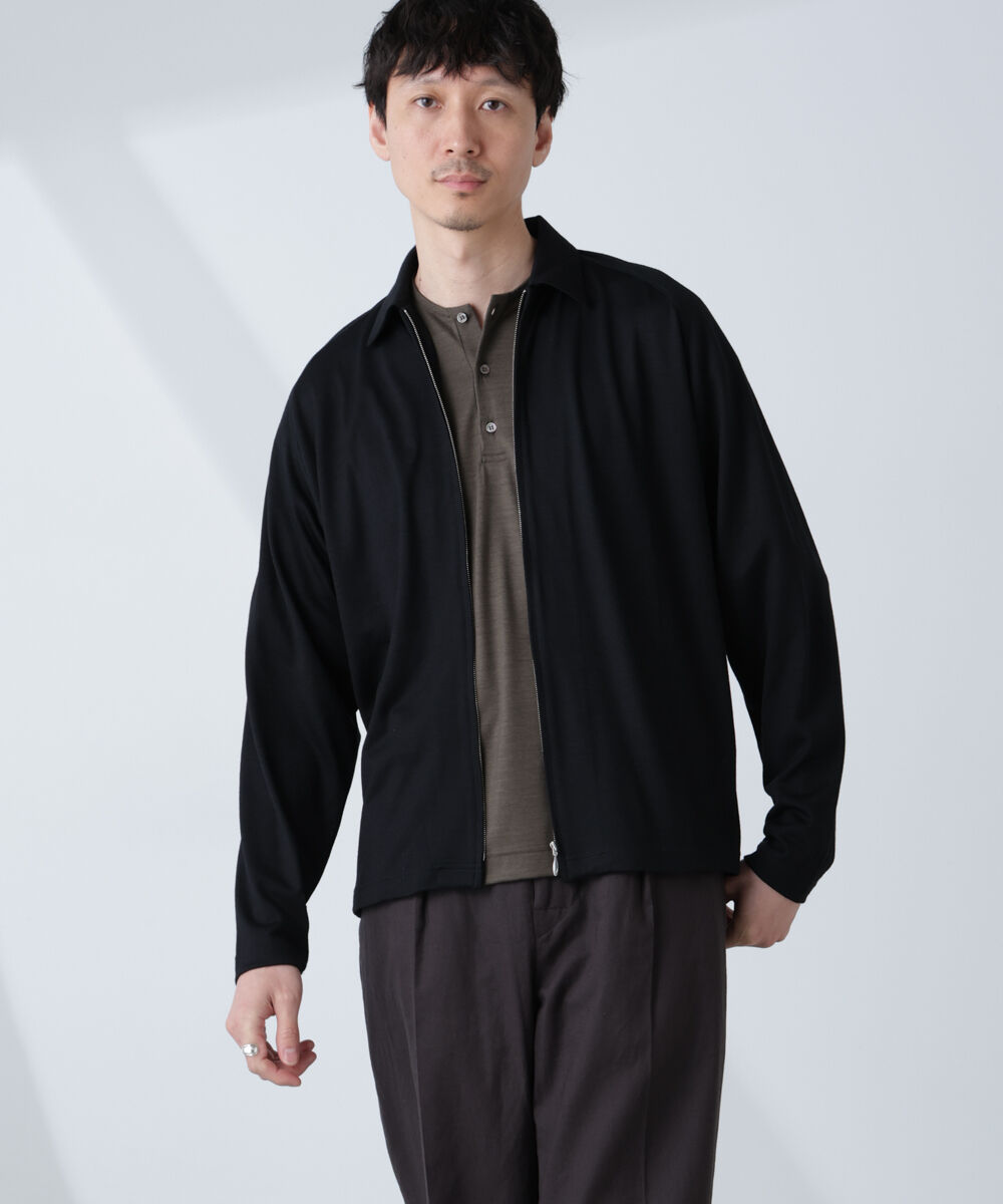 nano･universe「「ALL-DAYS COMFORT 100% WOOL」 ZIPプルオーバー」|Tシャツ・カットソー|ブラック