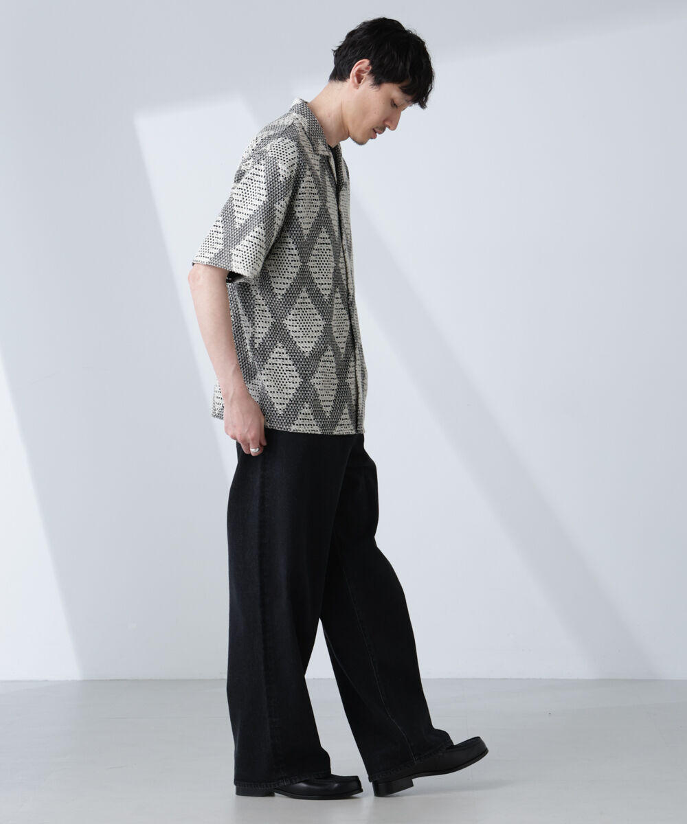 nano･universe「ダイヤレース オープンカラーシャツ」|シャツ・ブラウス|