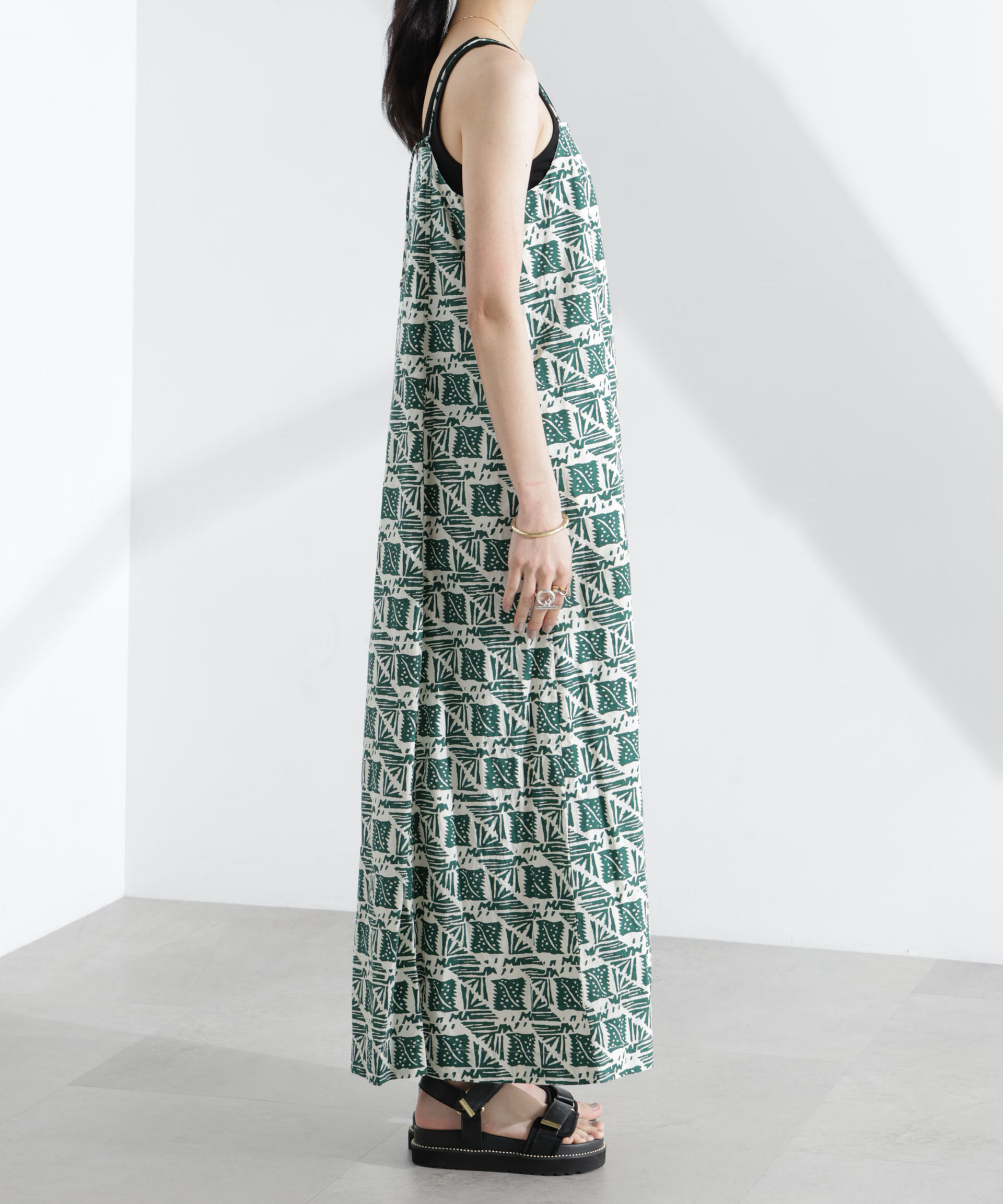 nano･universe「Sara mallika/COTTON POPLIN CAMI DRESS」|ワンピース|