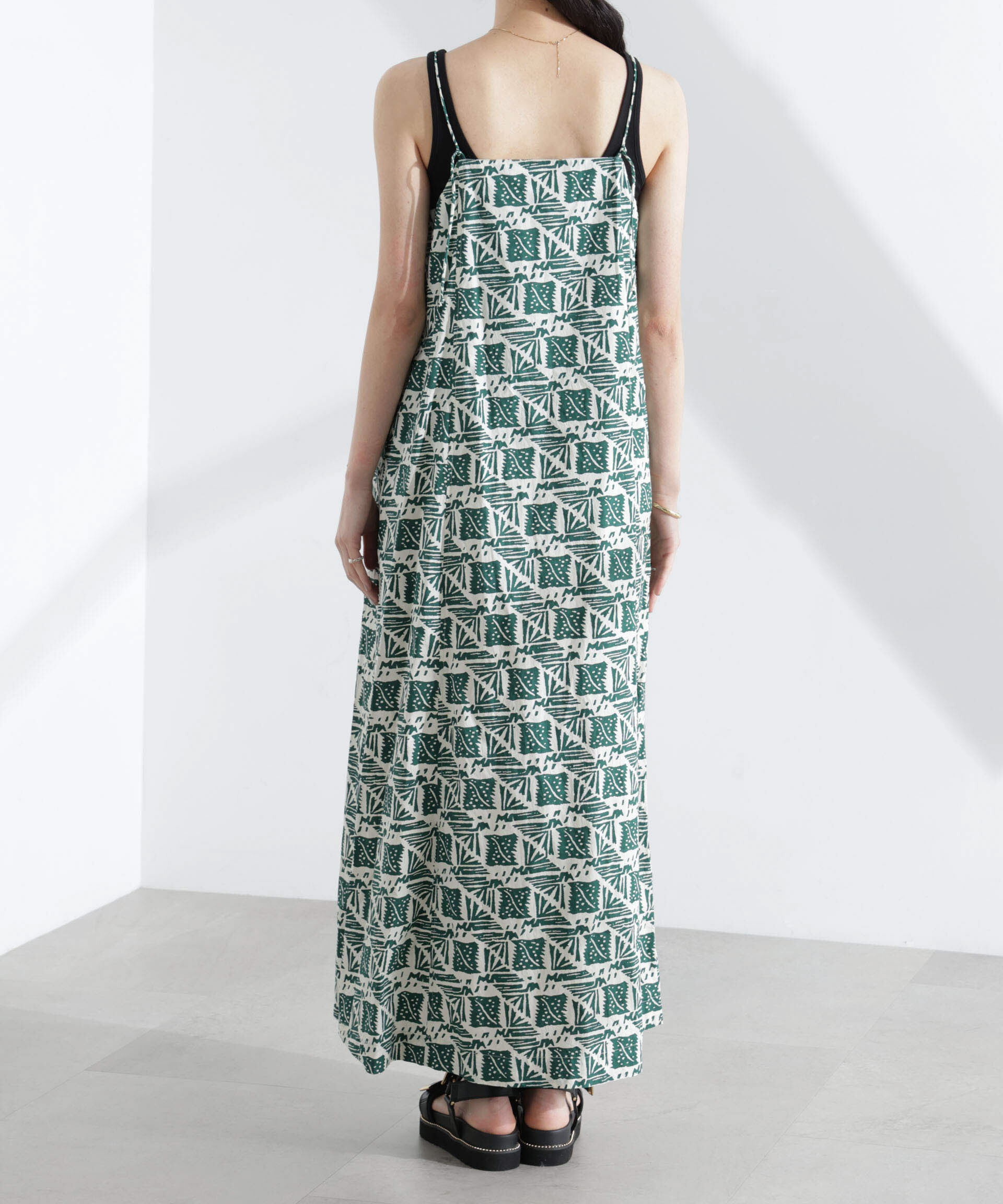 nano･universe「Sara mallika/COTTON POPLIN CAMI DRESS」|ワンピース|