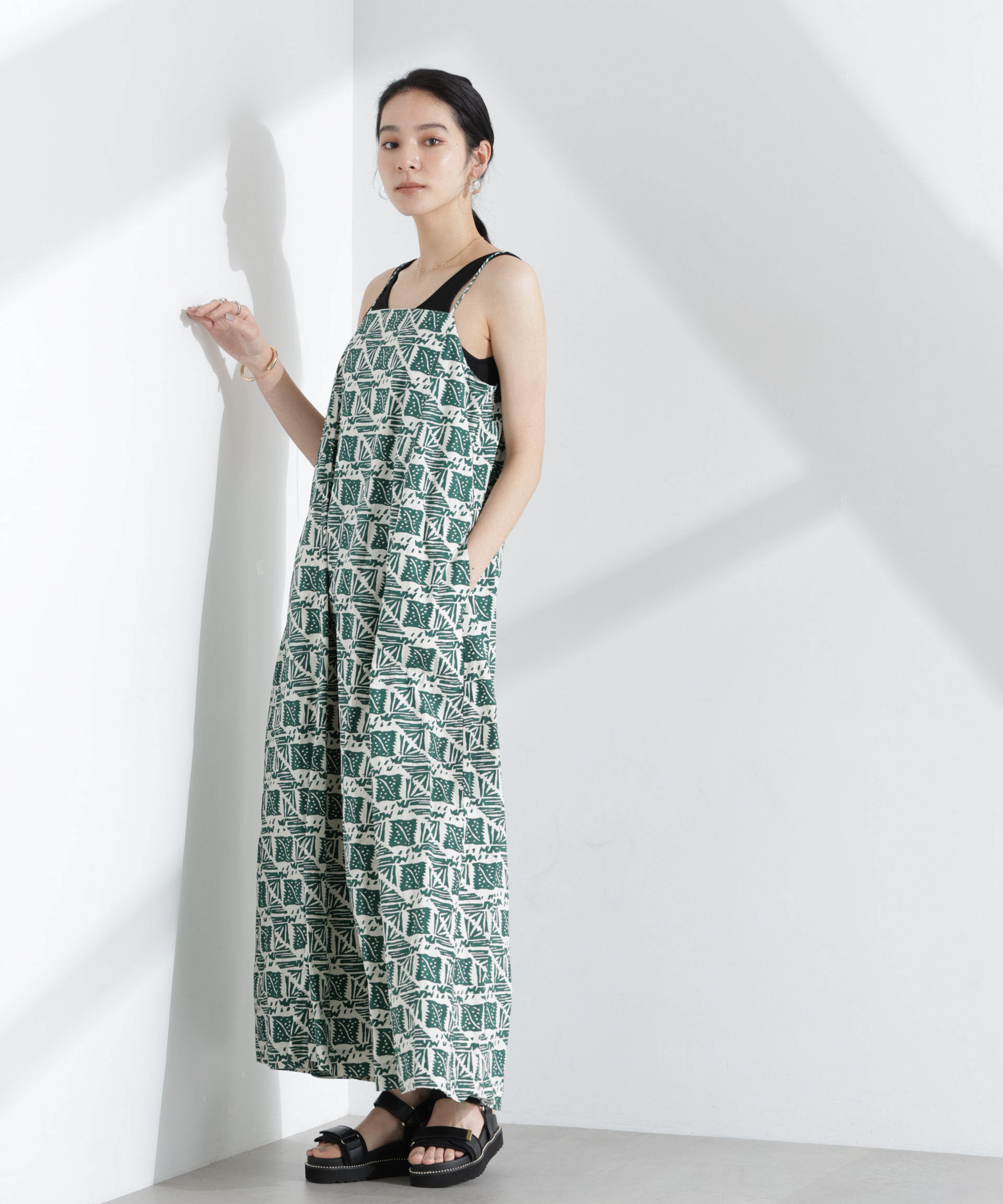 nano･universe「Sara mallika/COTTON POPLIN CAMI DRESS」|ワンピース|