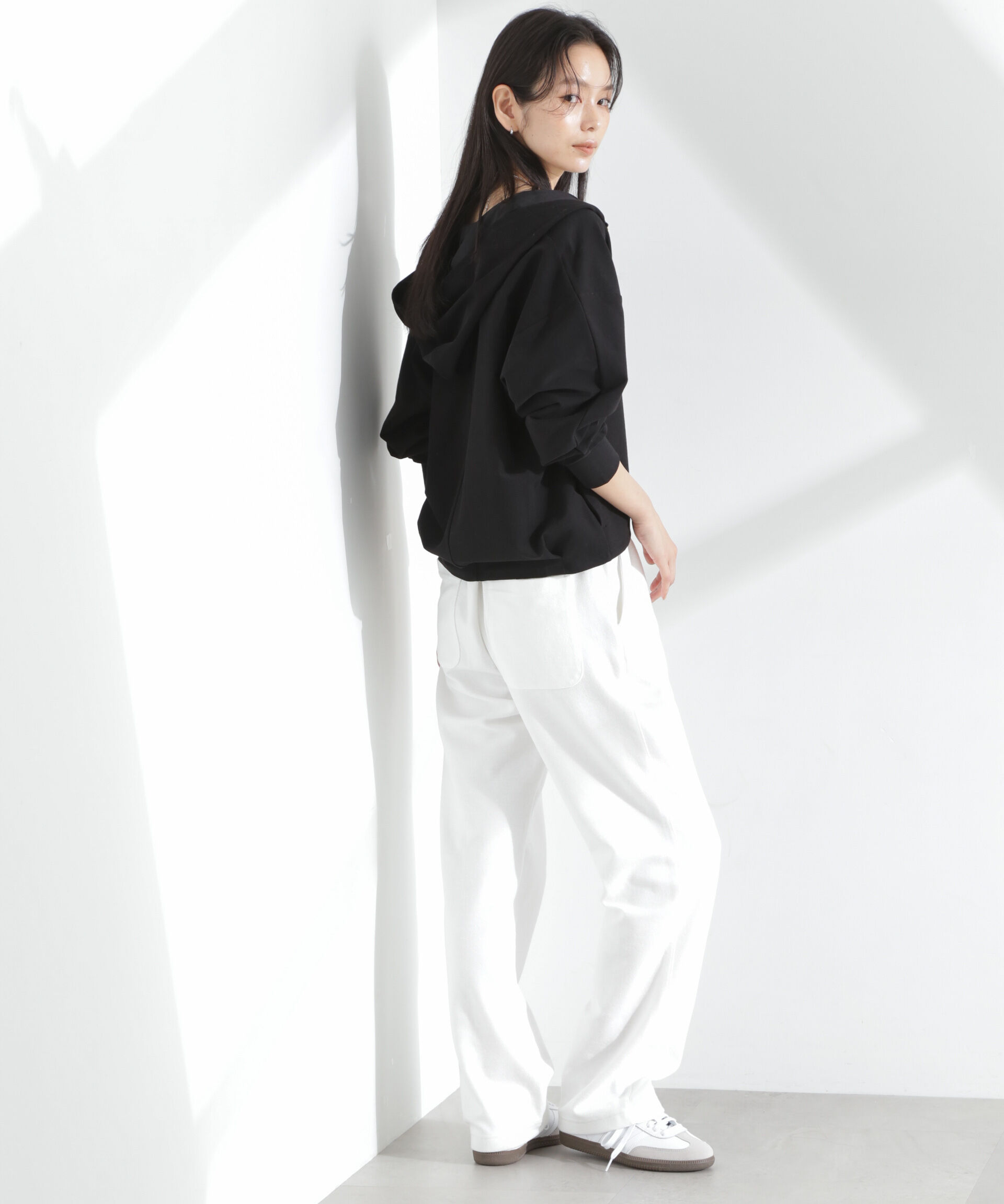 nano･universe「「MC」coveross(R)ツイル調 冷感プレーティング天竺ジップアップパーカー」|Tシャツ・カットソー|