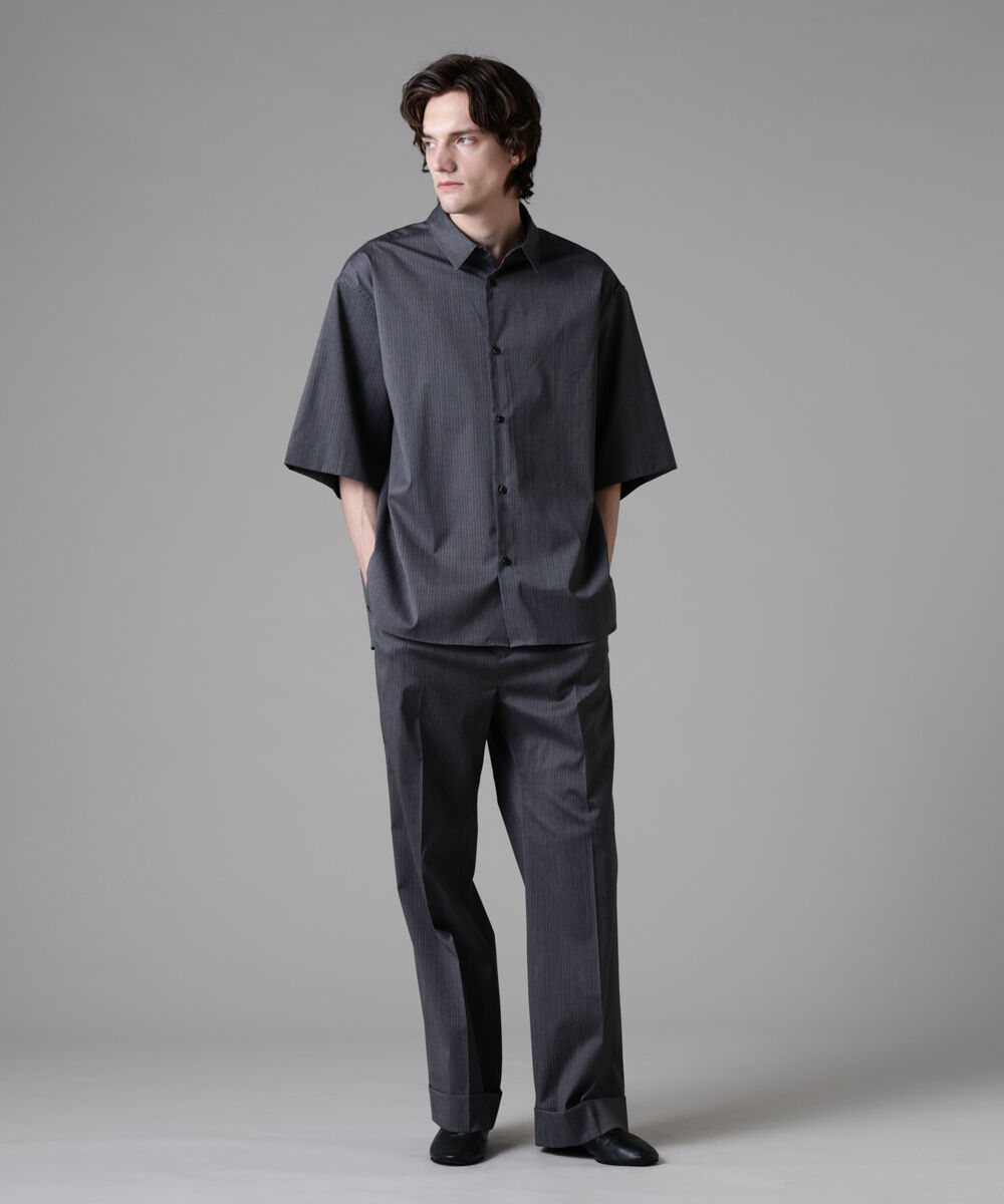 nano･universe「「ASSEMBLANC」ウォッシャブルW/T1タックイージースラックス」|チノ|グレー