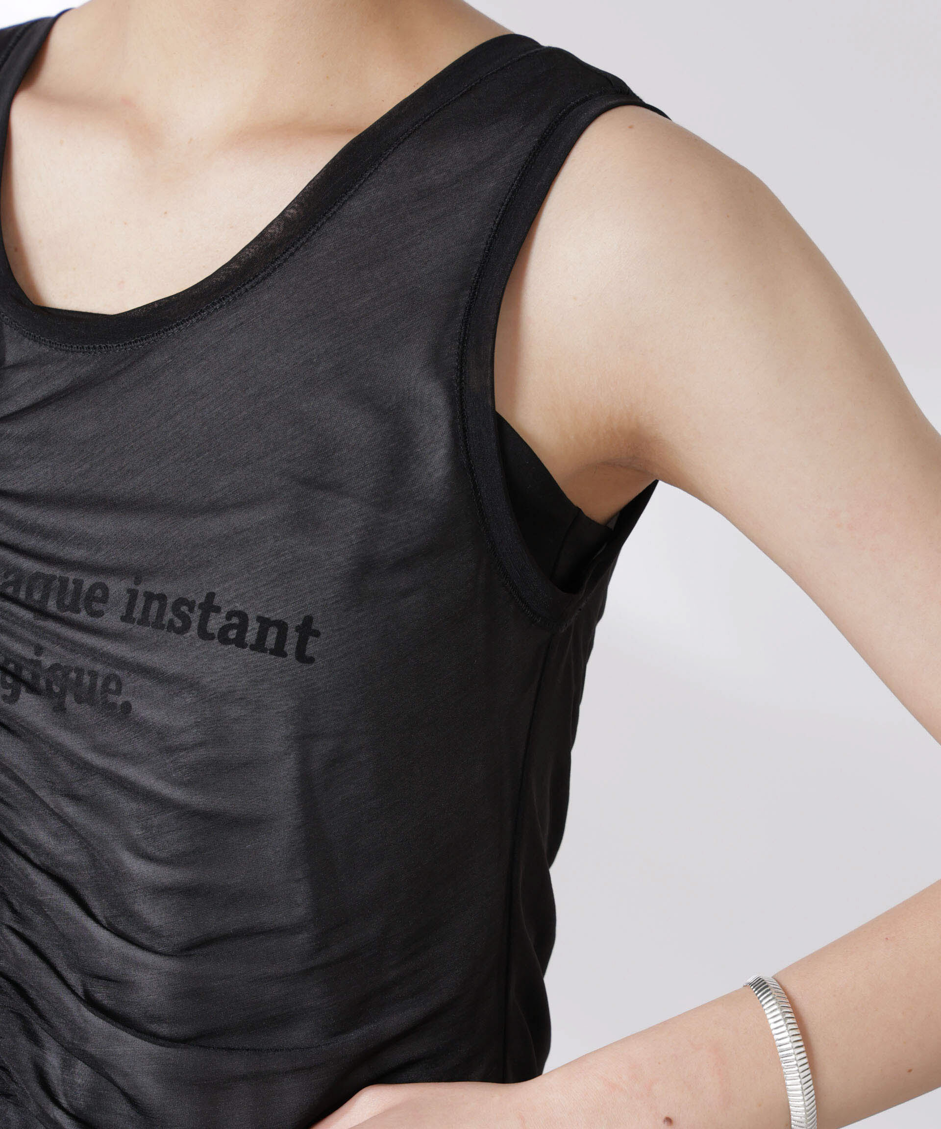 nano･universe「シアーレイヤードロゴタンクトップ」|Tシャツ・カットソー|