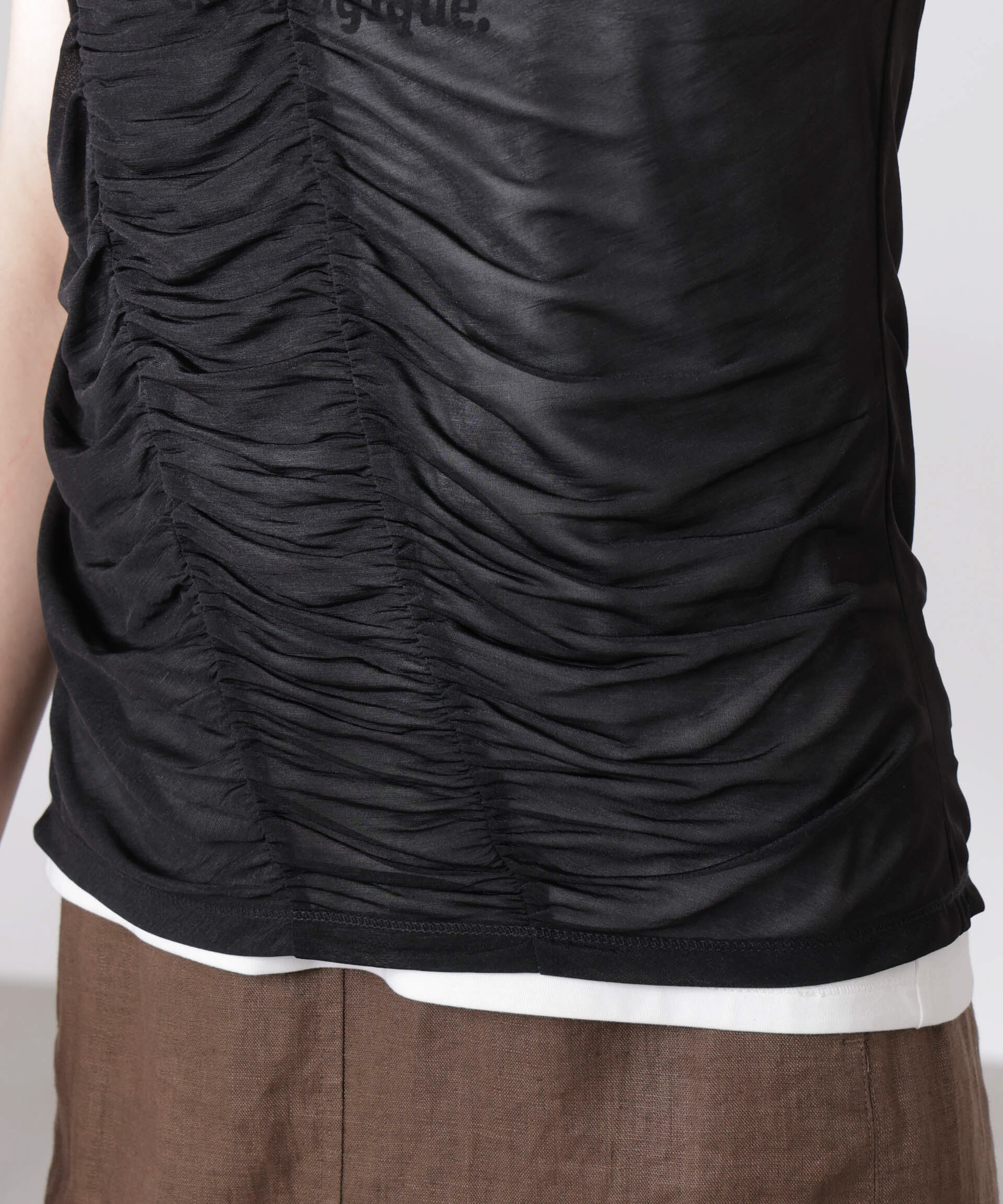 nano･universe「シアーレイヤードロゴタンクトップ」|Tシャツ・カットソー|