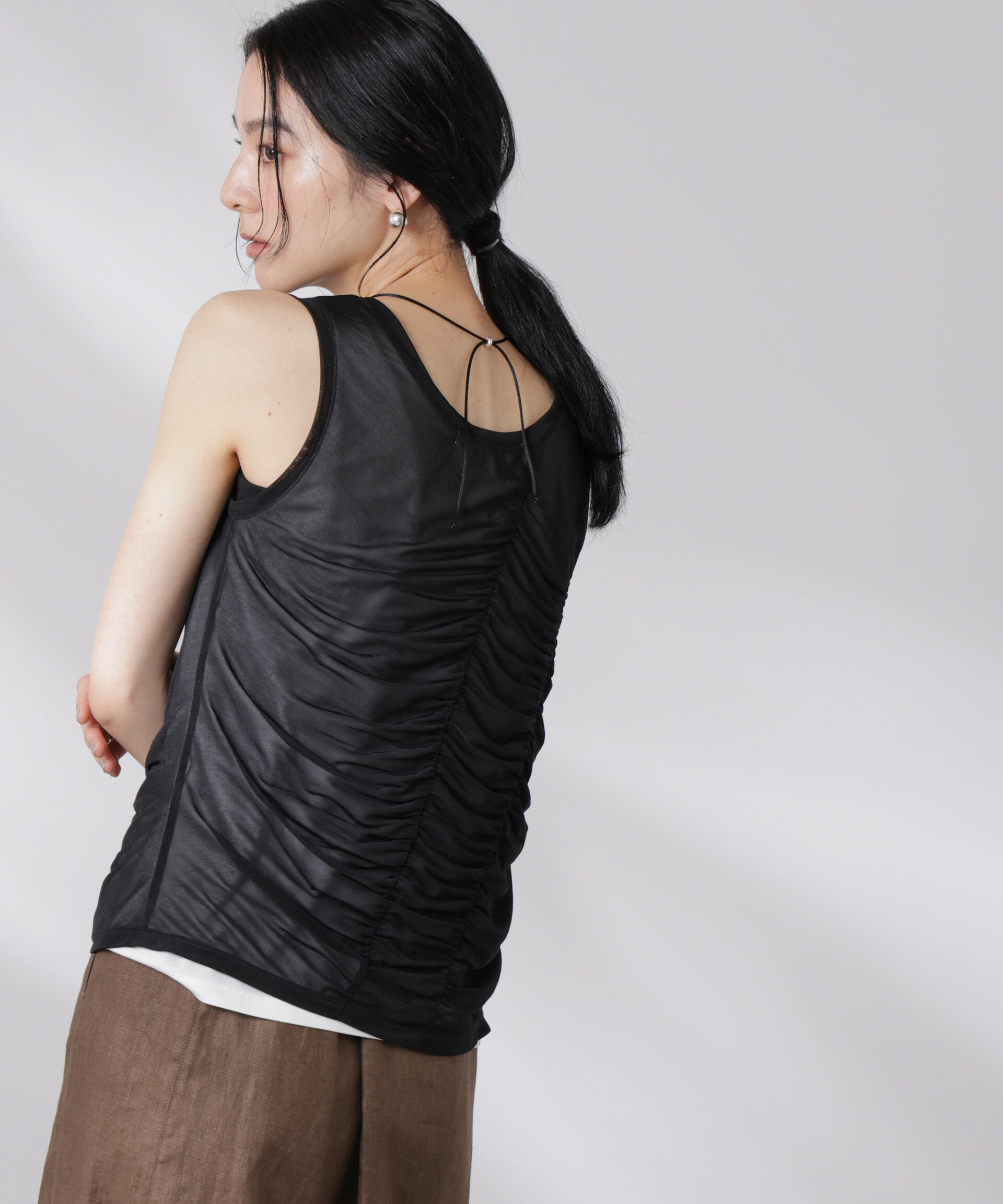 nano･universe「シアーレイヤードロゴタンクトップ」|Tシャツ・カットソー|