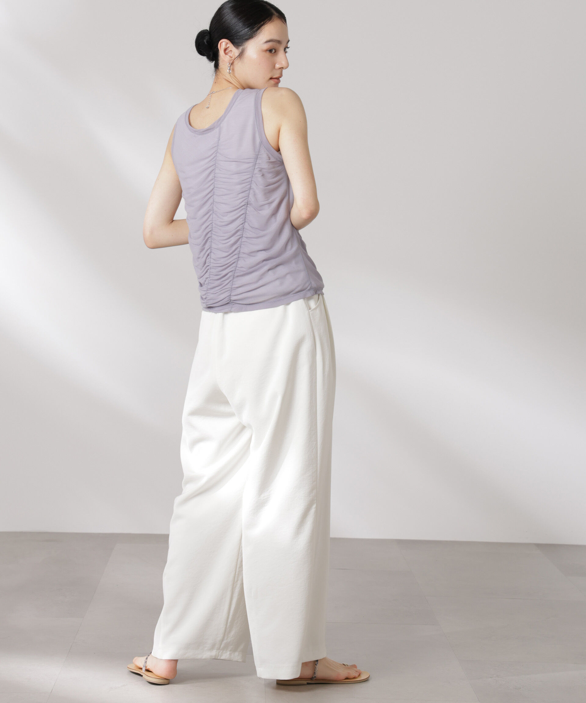 nano･universe「シアーレイヤードロゴタンクトップ」|Tシャツ・カットソー|