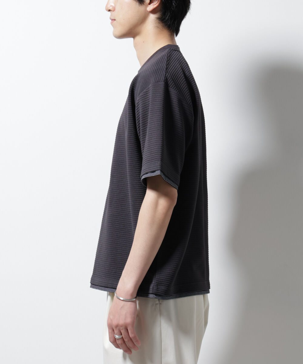 nano･universe「ガーターフェイクレイヤードTシャツ 半袖」|Tシャツ・カットソー|