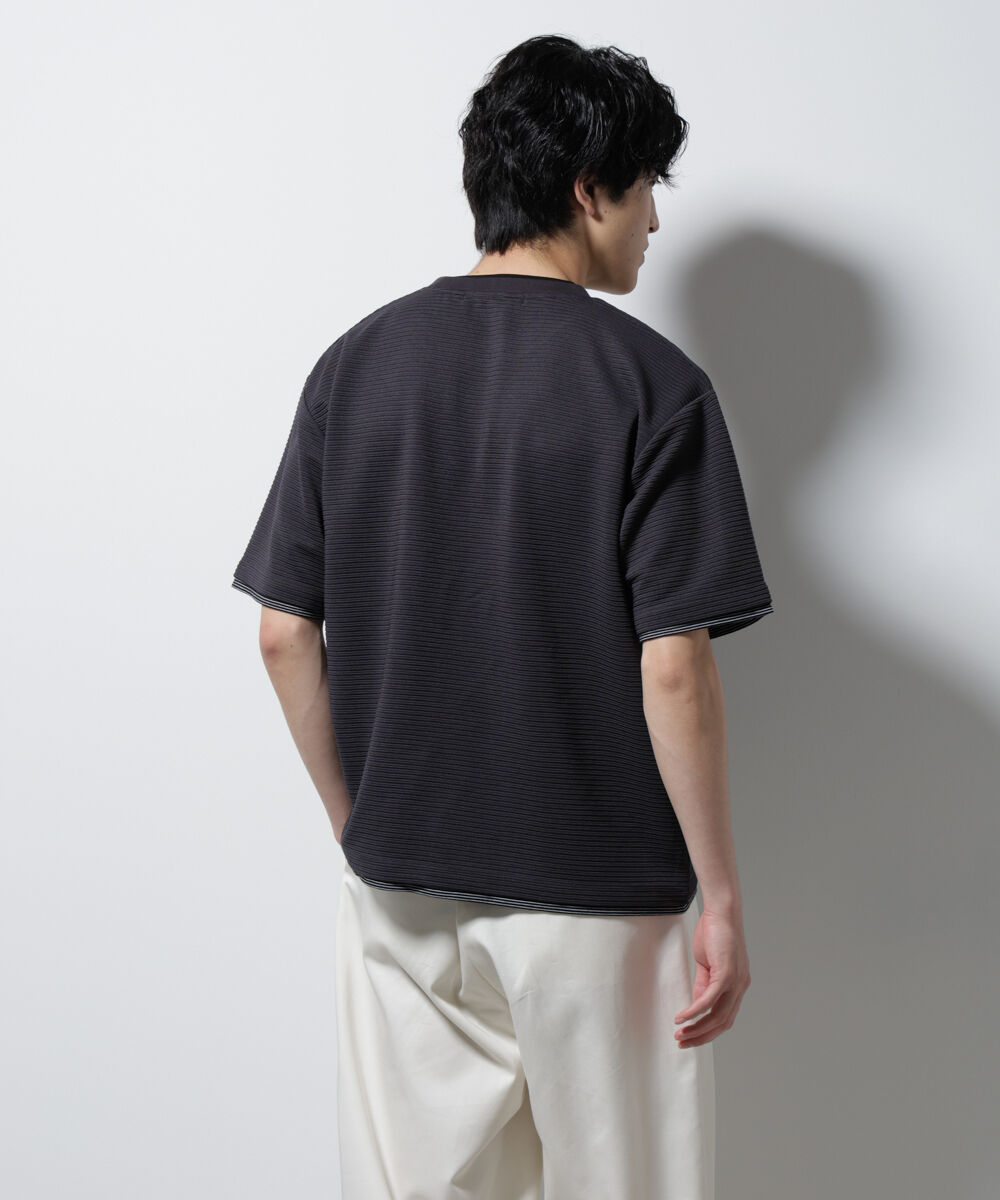 nano･universe「ガーターフェイクレイヤードTシャツ 半袖」|Tシャツ・カットソー|