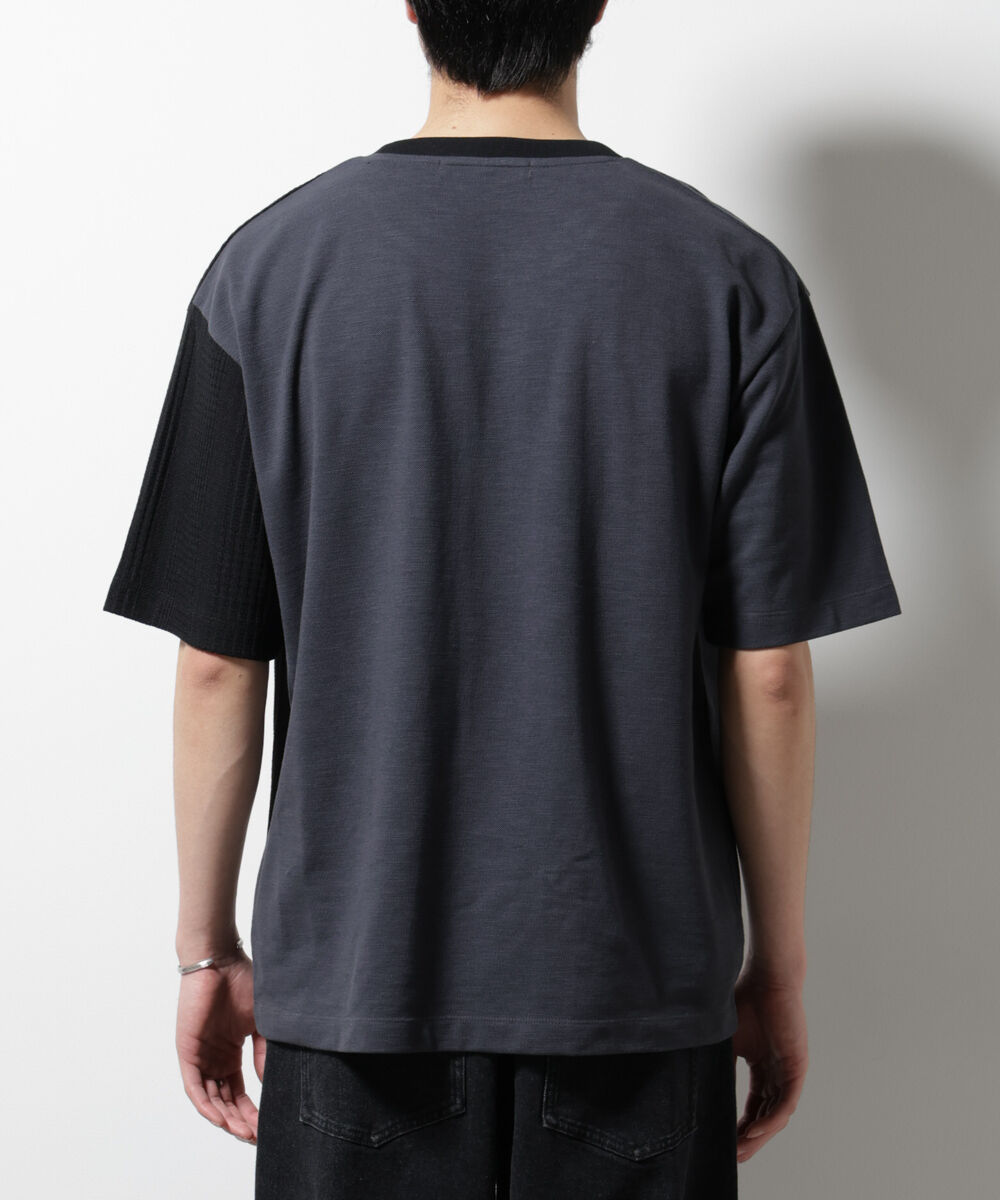 nano･universe「リンクスカノコ コンビTシャツ 半袖」|Tシャツ・カットソー|