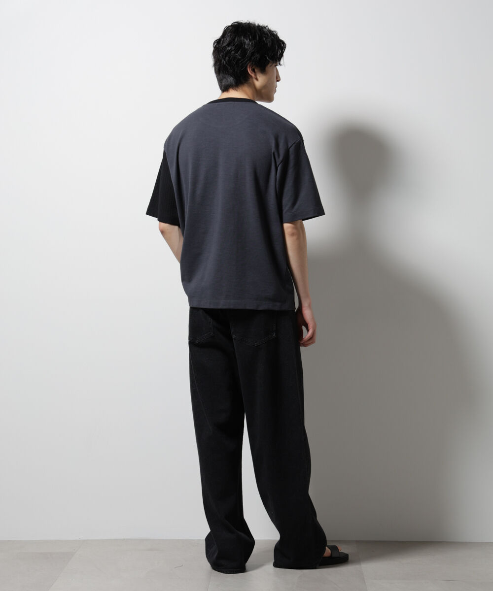 nano･universe「リンクスカノコ コンビTシャツ 半袖」|Tシャツ・カットソー|