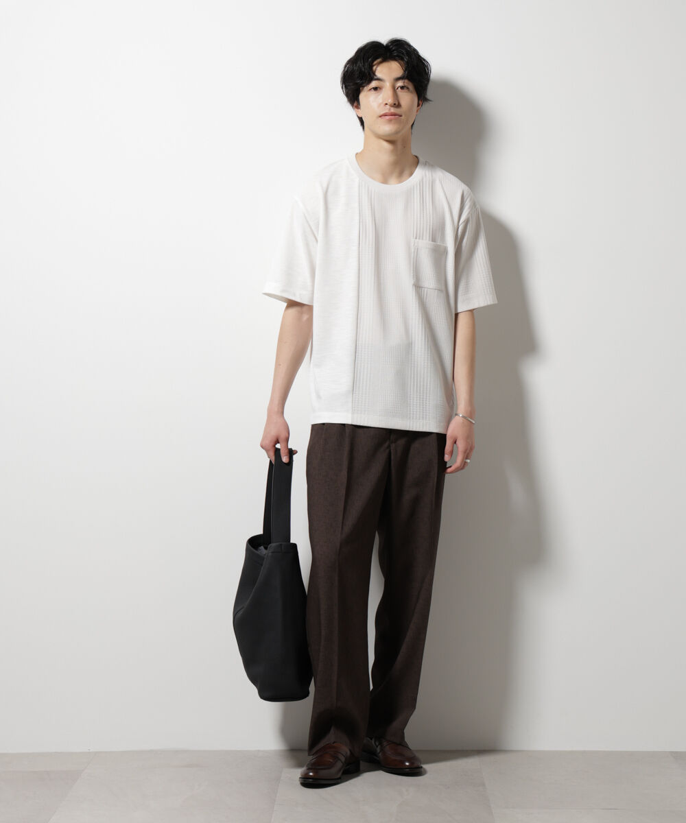 nano･universe「リンクスカノコ コンビTシャツ 半袖」|Tシャツ・カットソー|