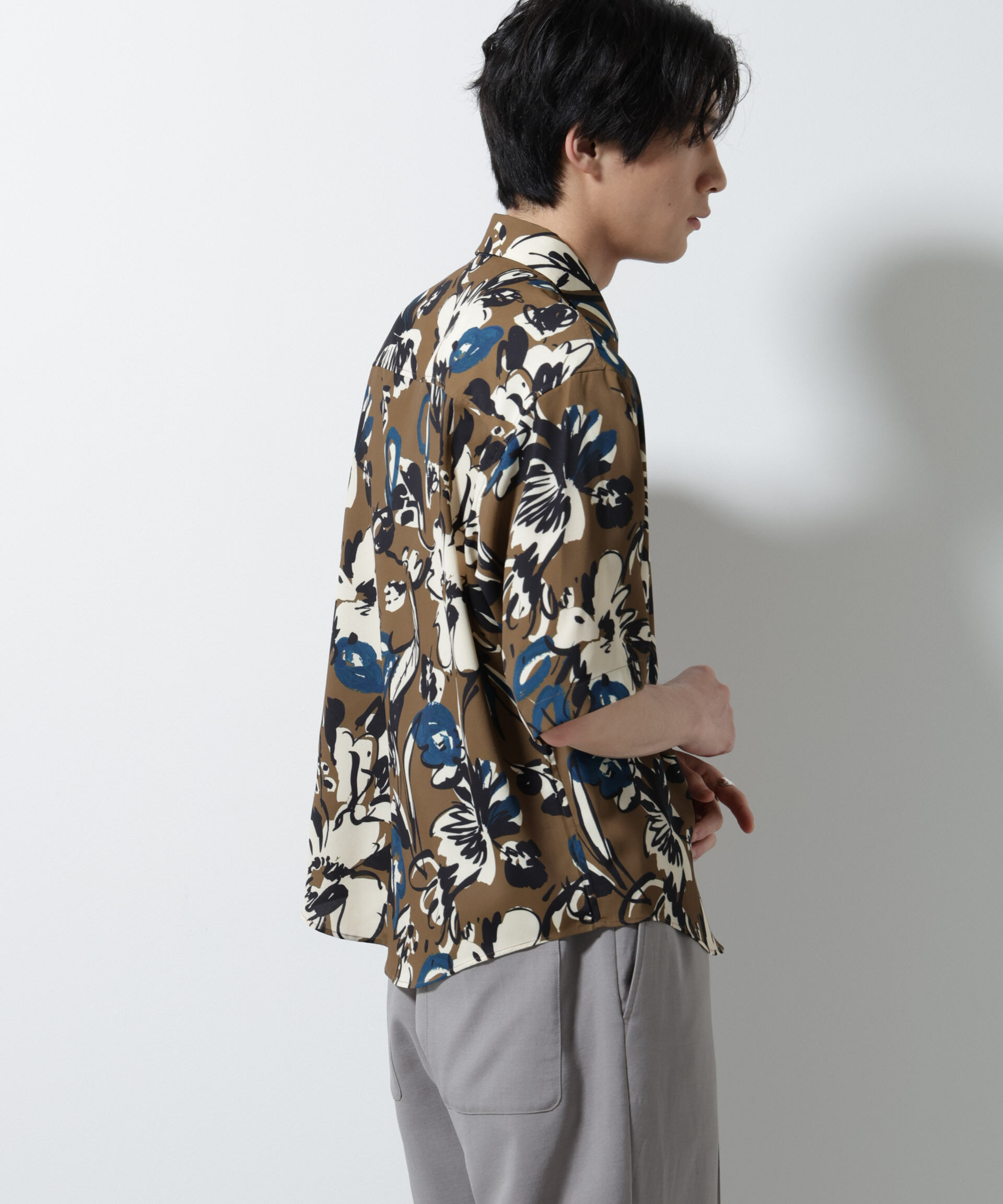 nano･universe「総柄プリントシャツ」|シャツ・ブラウス|