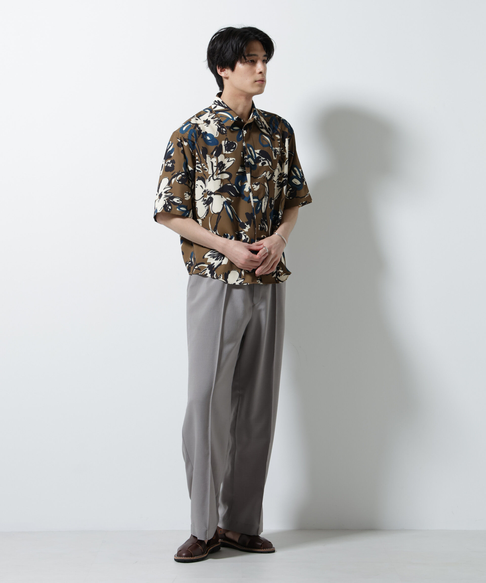 nano･universe「総柄プリントシャツ」|シャツ・ブラウス|