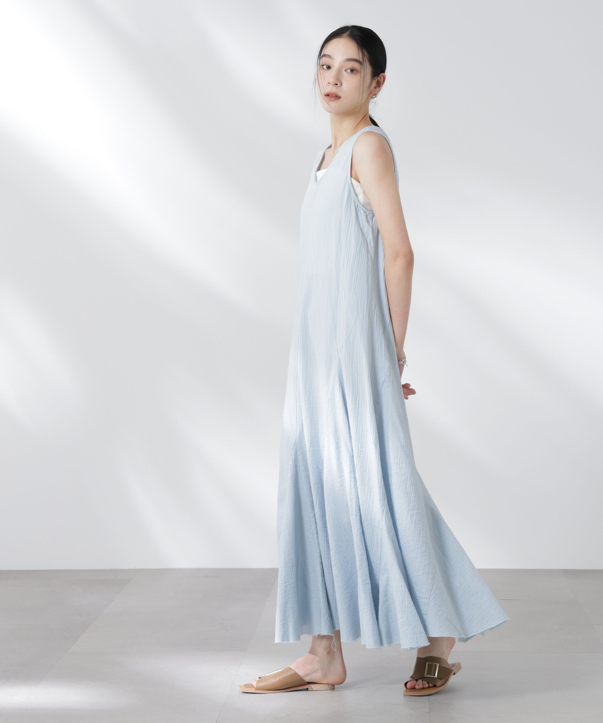 nano･universe「GREYCHORD/ASHLEY スリーブレスドレス」|ワンピース|