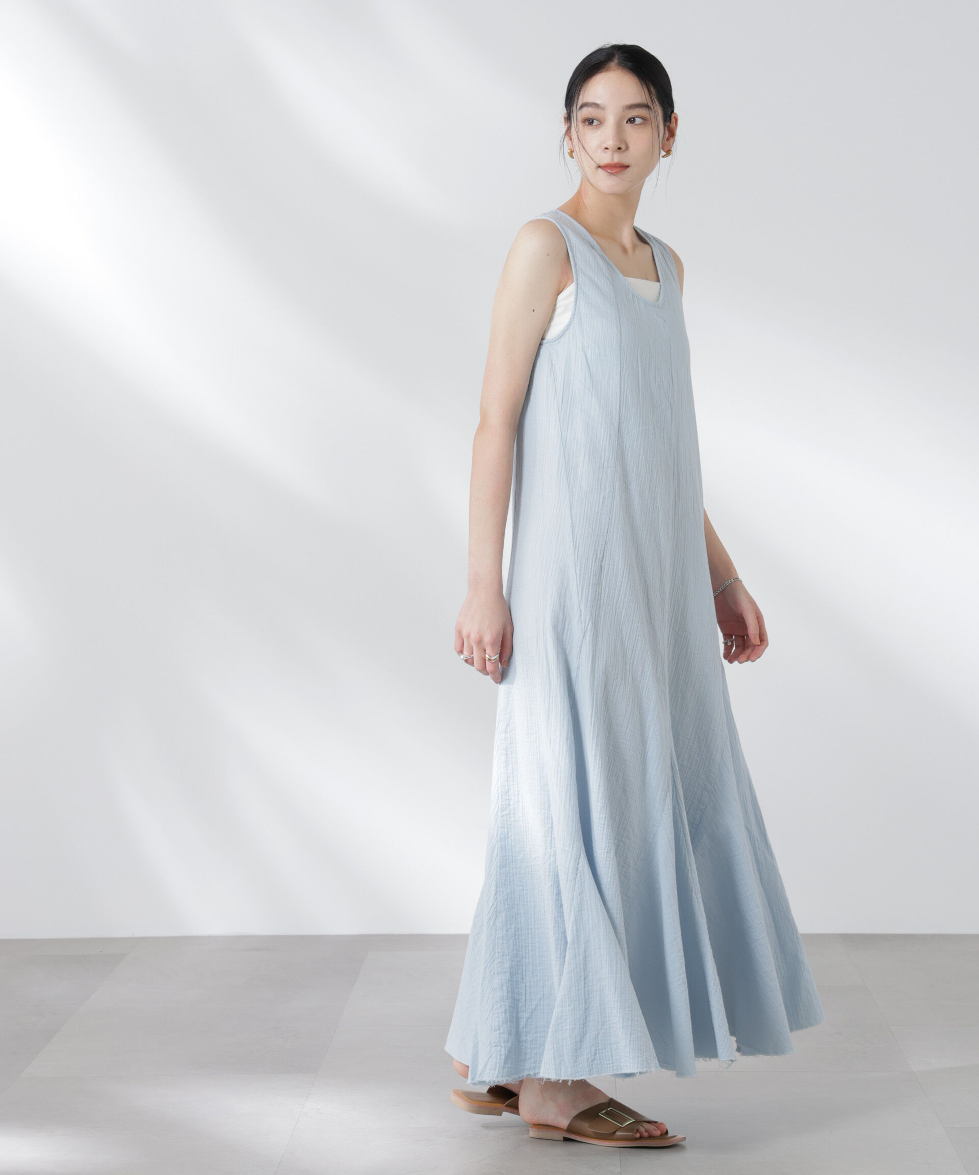 nano･universe「GREYCHORD/ASHLEY スリーブレスドレス」|ワンピース|