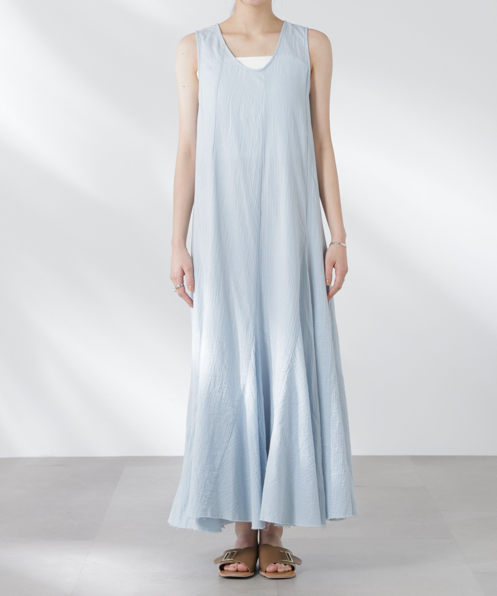 nano･universe「GREYCHORD/ASHLEY スリーブレスドレス」|ワンピース|