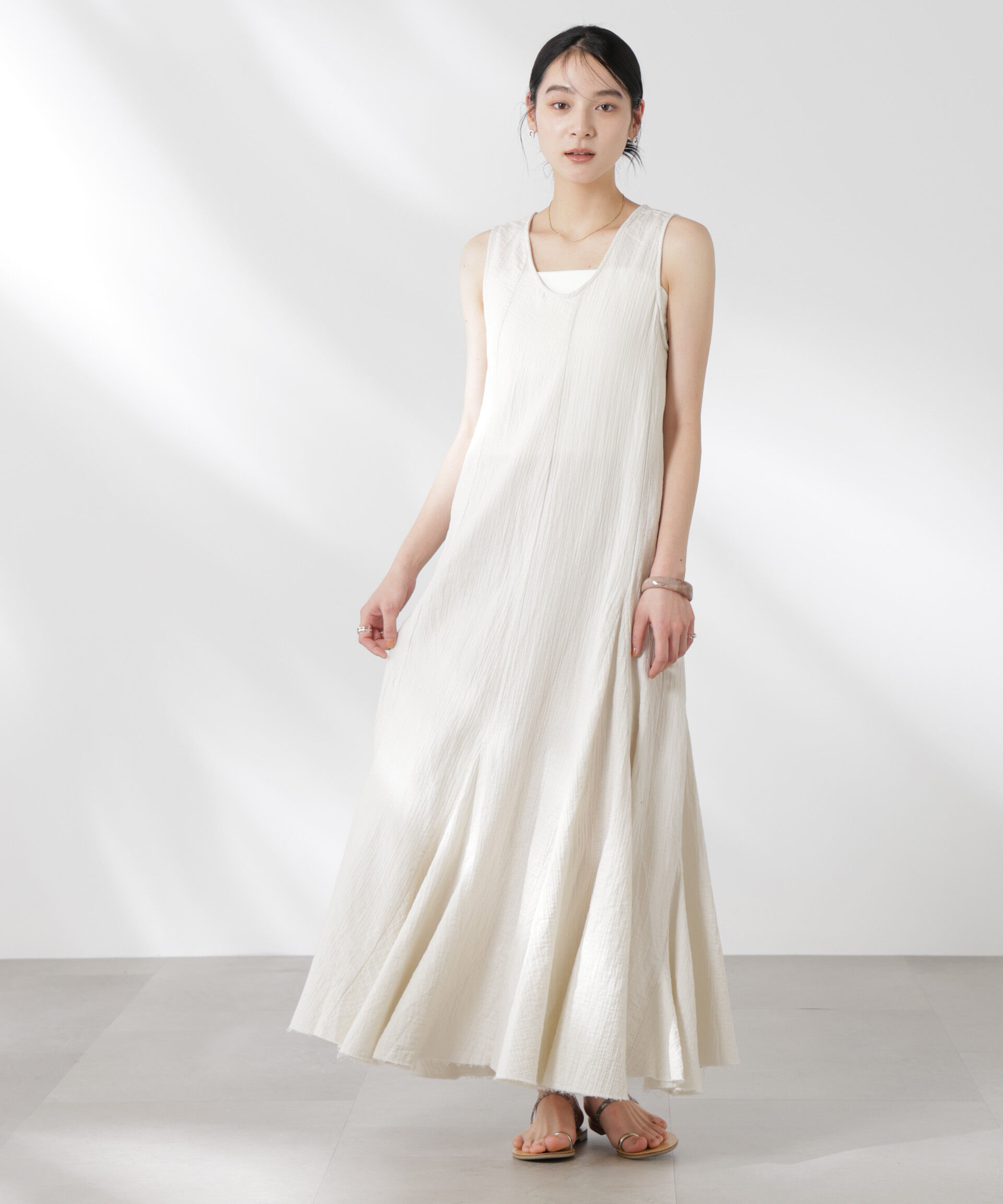 nano･universe「GREYCHORD/ASHLEY スリーブレスドレス」|ワンピース|