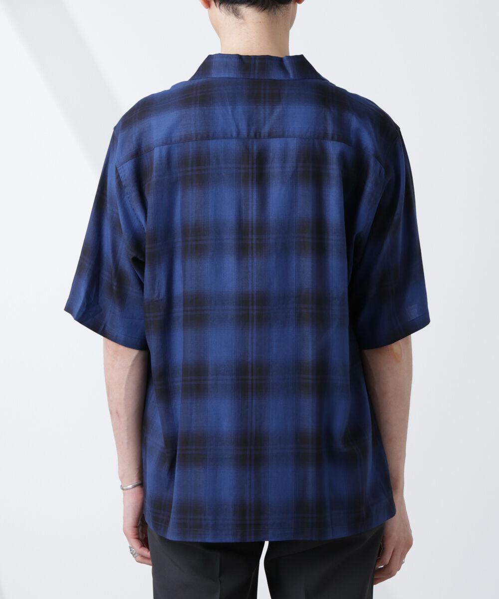 nano･universe「オリジナルパターンオンブレーシャツ 半袖」|シャツ・ブラウス|