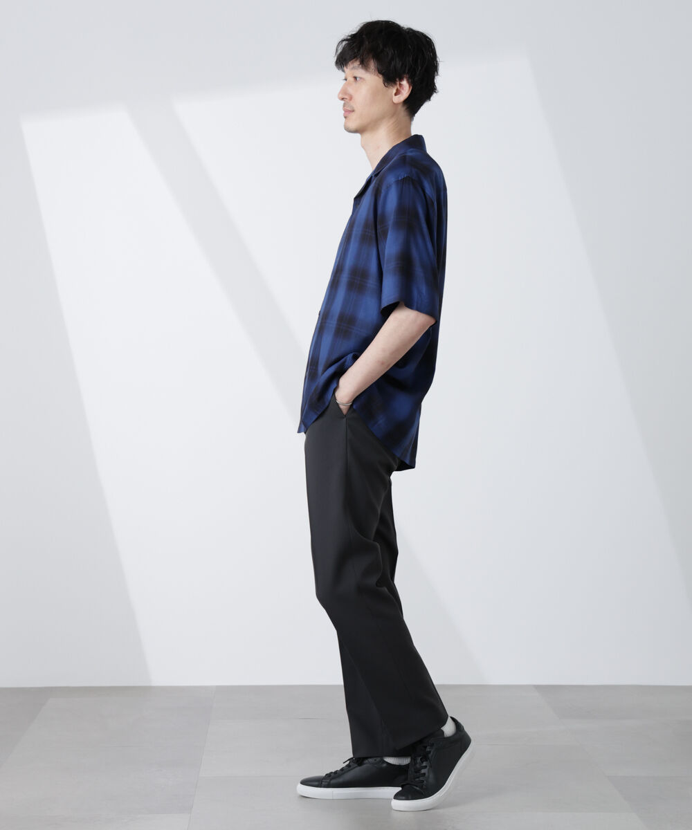 nano･universe「オリジナルパターンオンブレーシャツ 半袖」|シャツ・ブラウス|