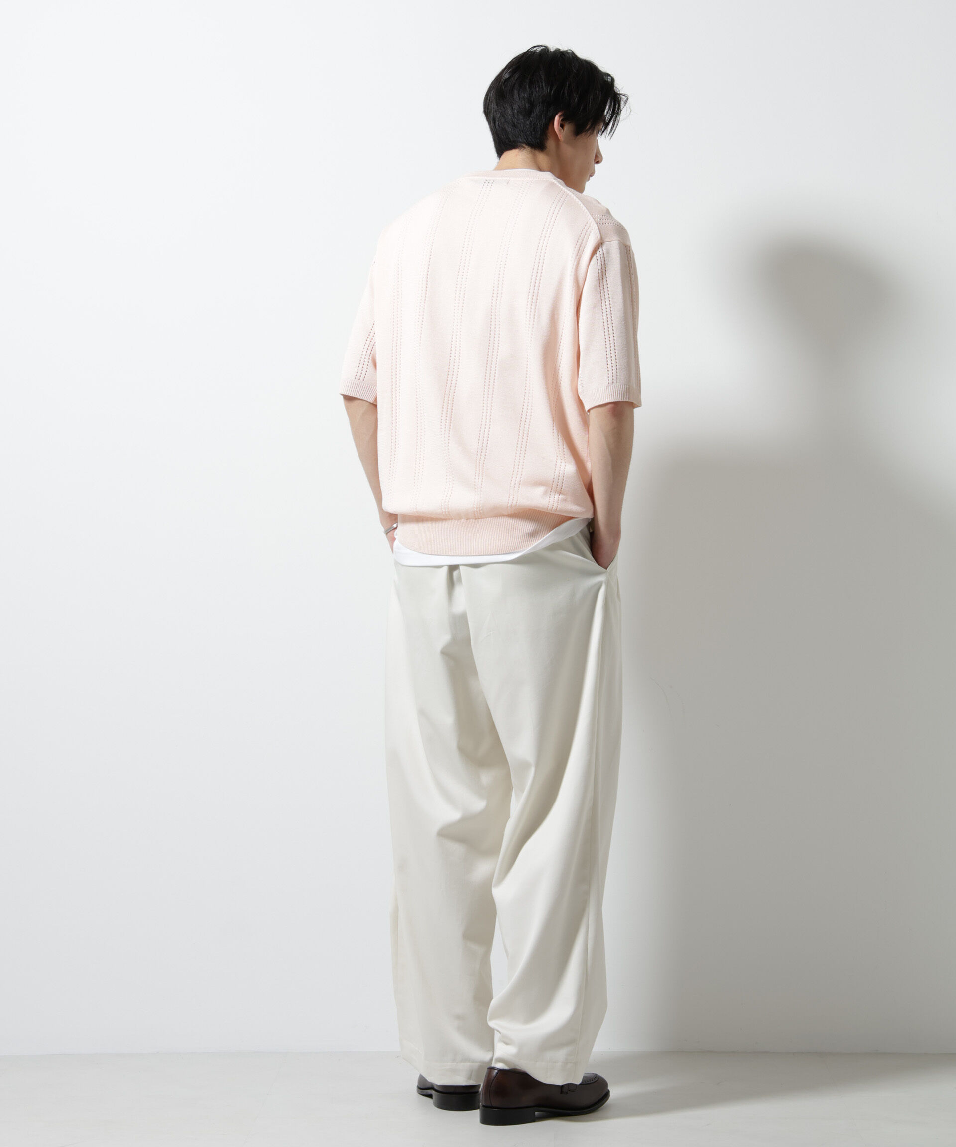 nano･universe「アイレットニット 半袖」|ニット・セーター|