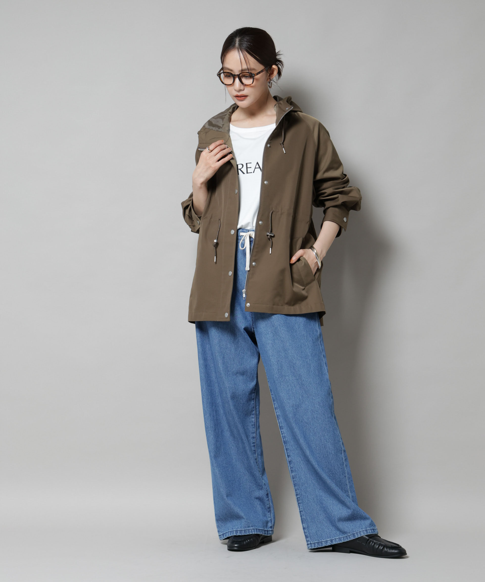 nano･universe「撥水加工フードブルゾン」|ブルゾン・スタジャン|