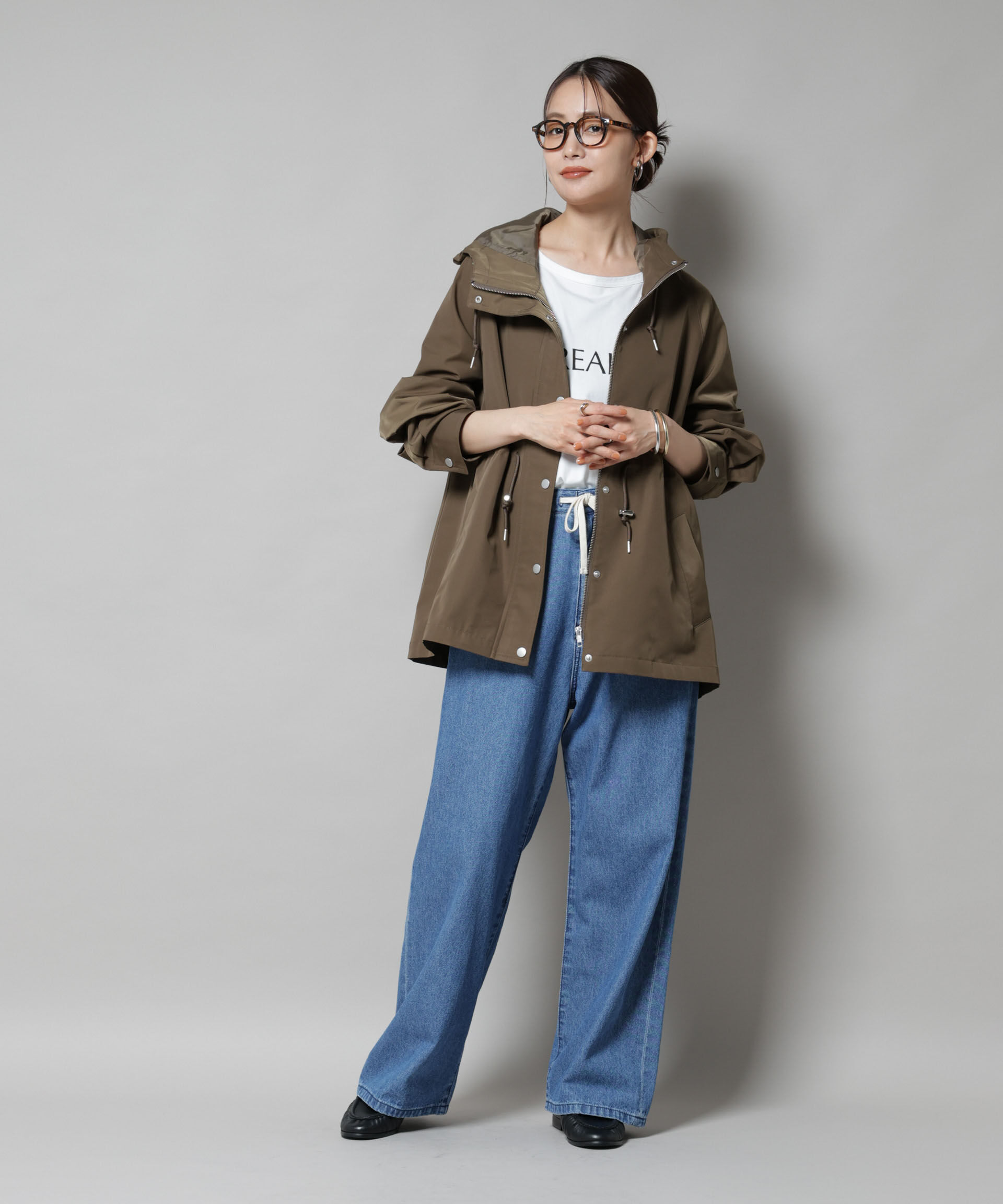 nano･universe「撥水加工フードブルゾン」|ブルゾン・スタジャン|