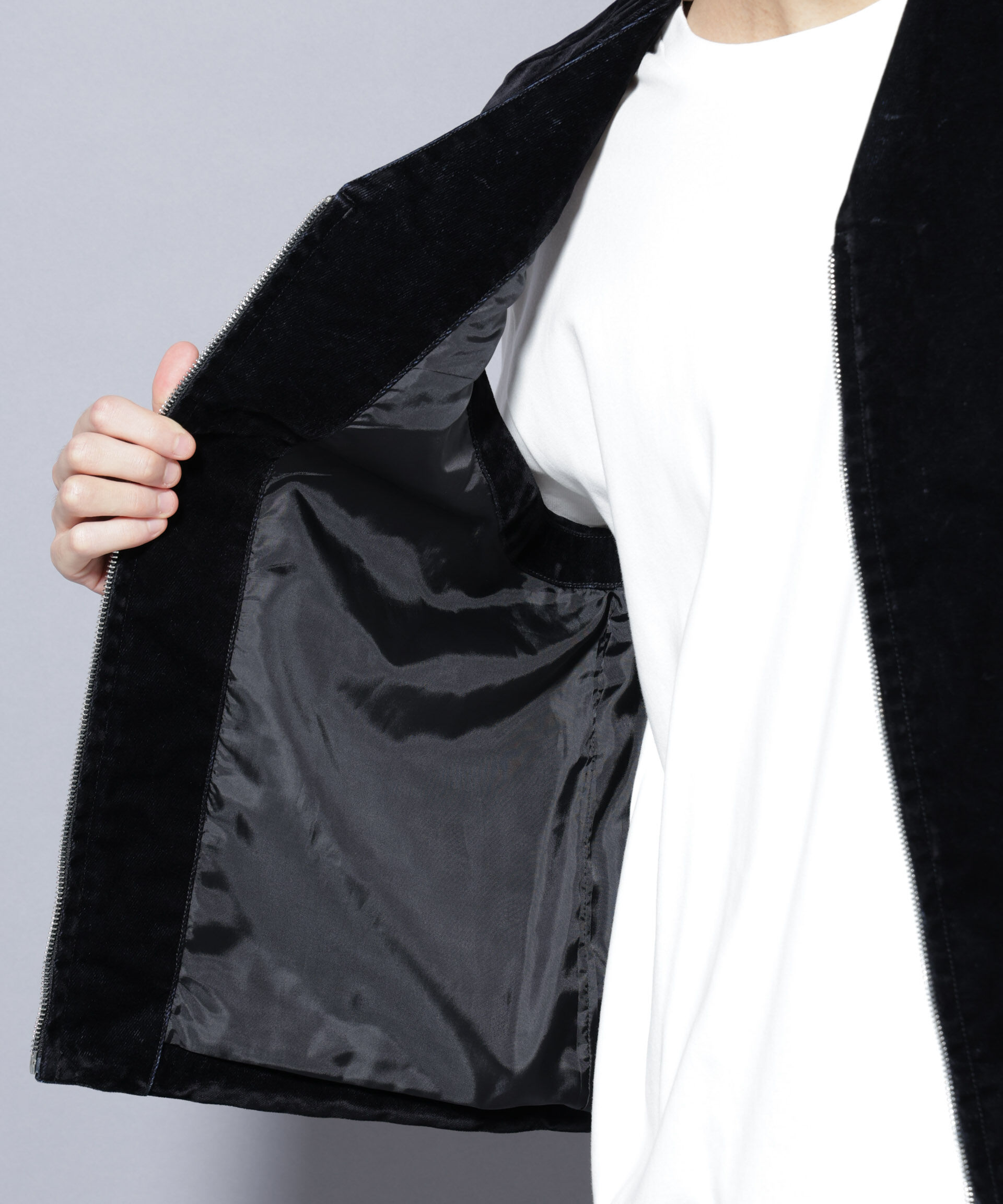 nano･universe「フロッキーデニム  ZIPベスト 」|ダウンベスト・ベスト|