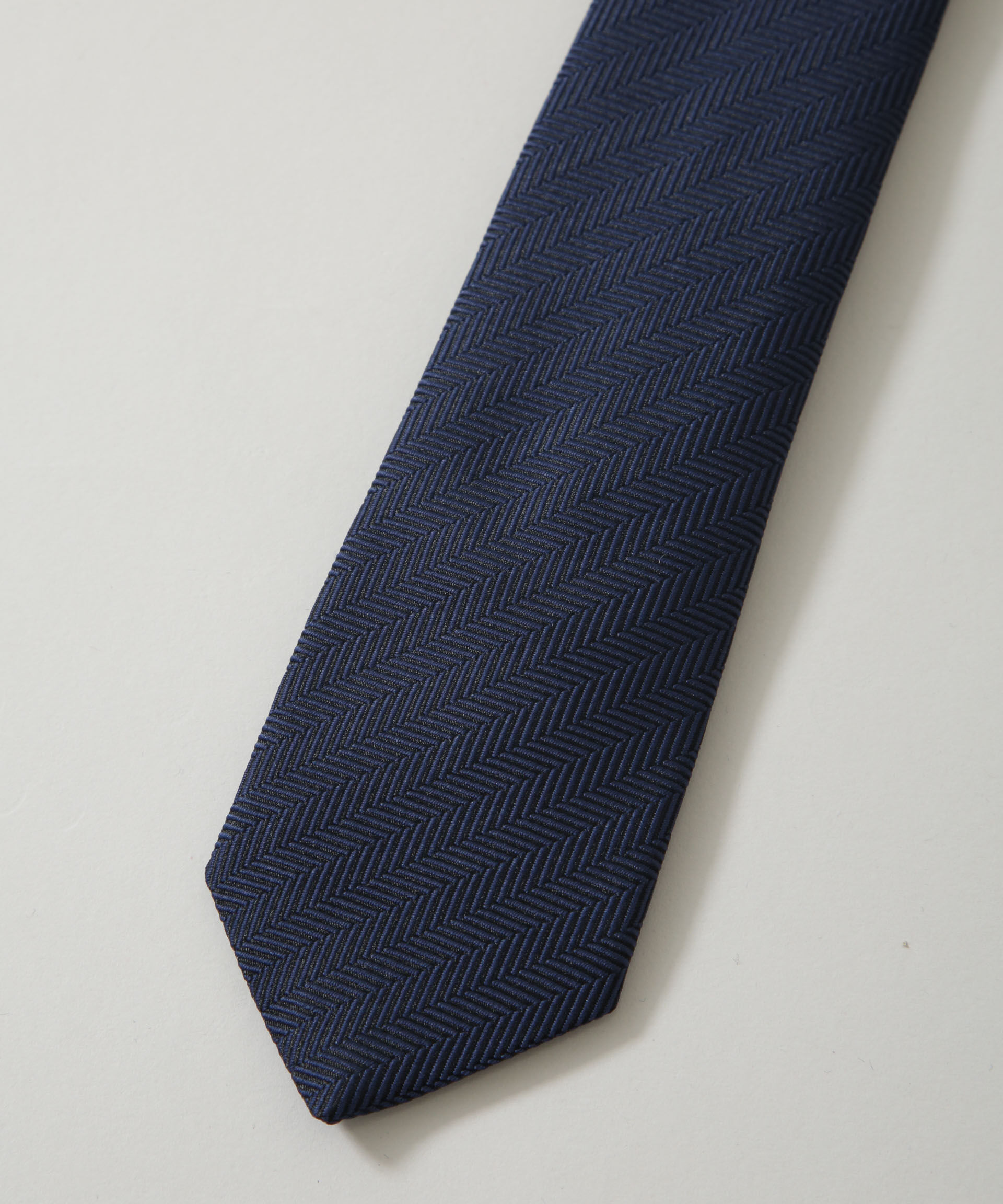 nano･universe「京都西陣ウォッシャブルヘリンボーンソリッドネクタイ」|ネクタイ・蝶ネクタイ|