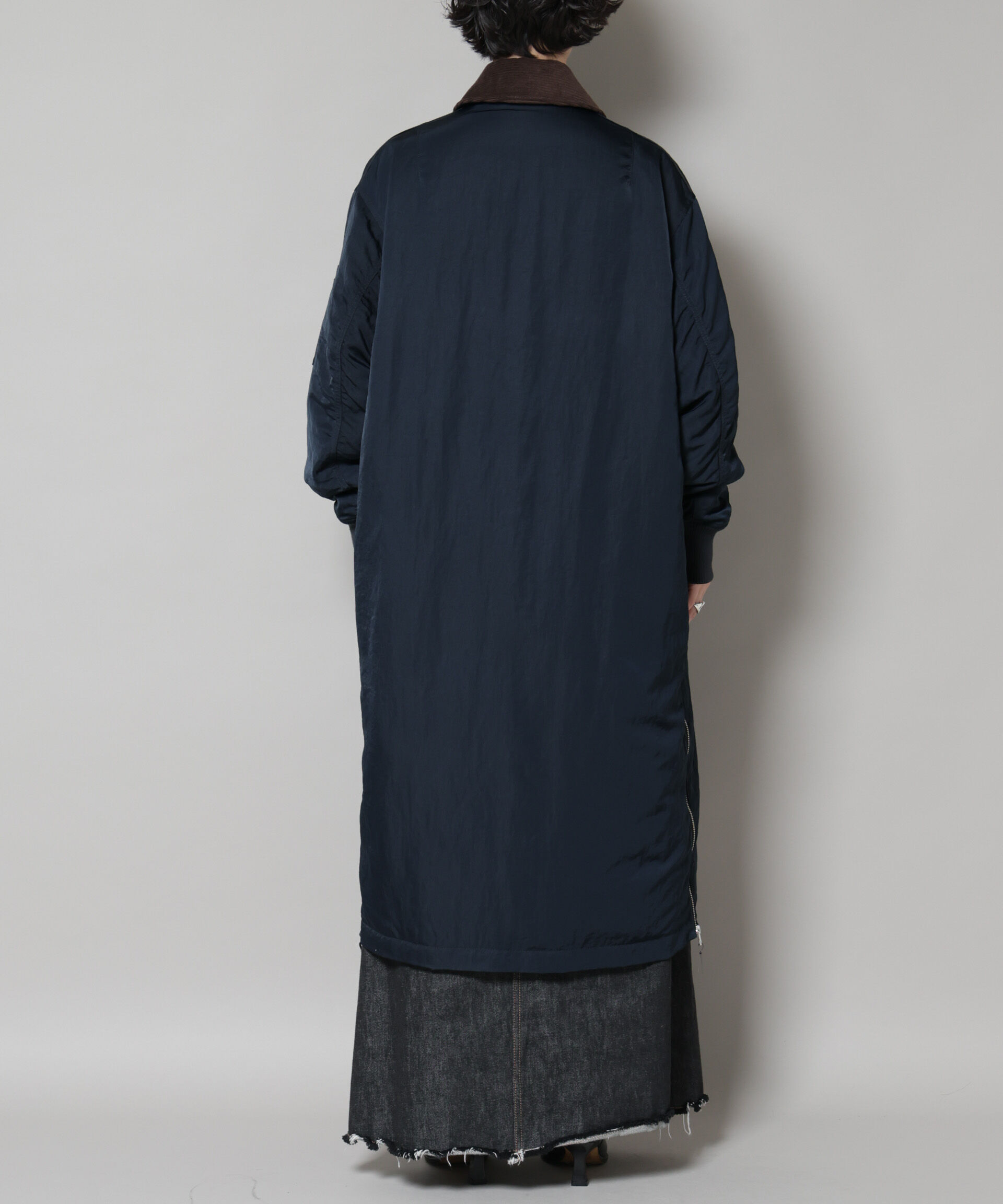 nano･universe「「STEVELOUR」「西川ダウン(R)」ミリタリーロングコート」|ダウン|