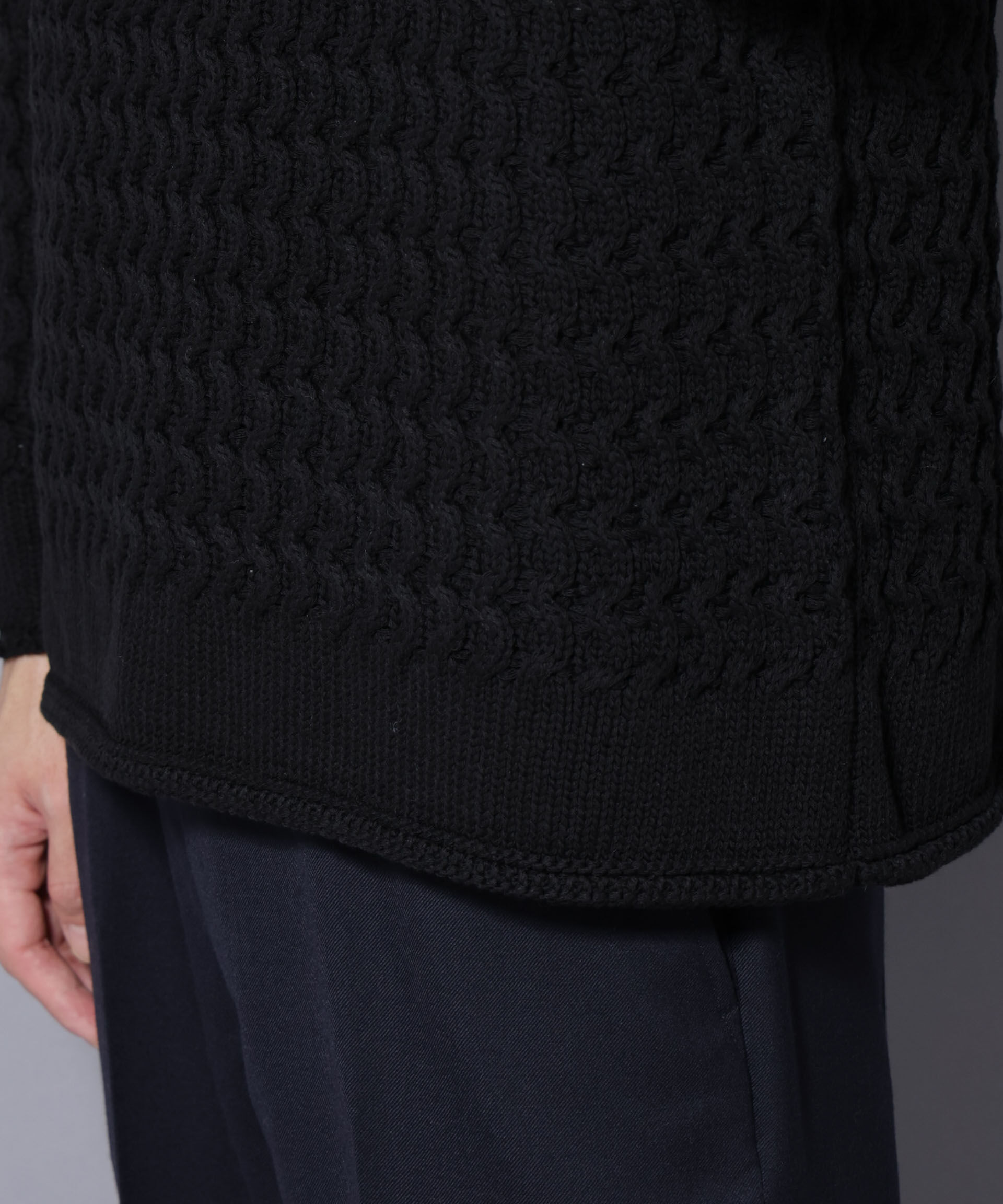 nano･universe「ヴァーグケーブルラグランニット」|ニット・セーター|