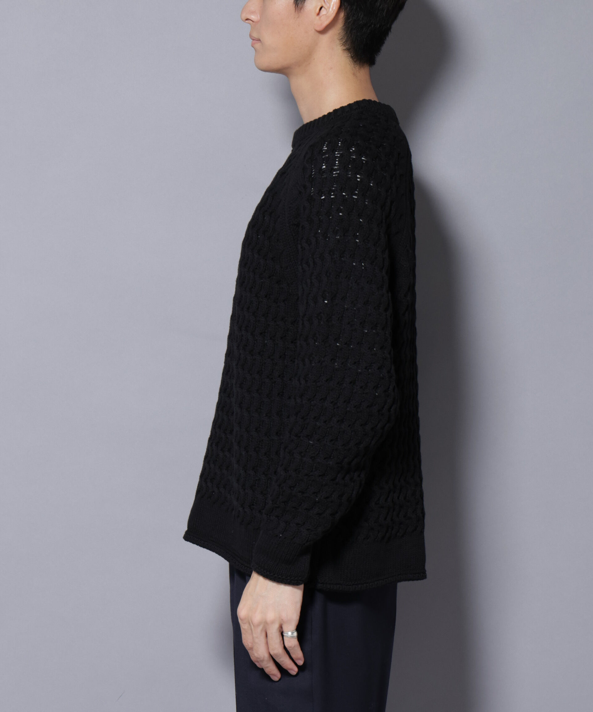 nano･universe「ヴァーグケーブルラグランニット」|ニット・セーター|