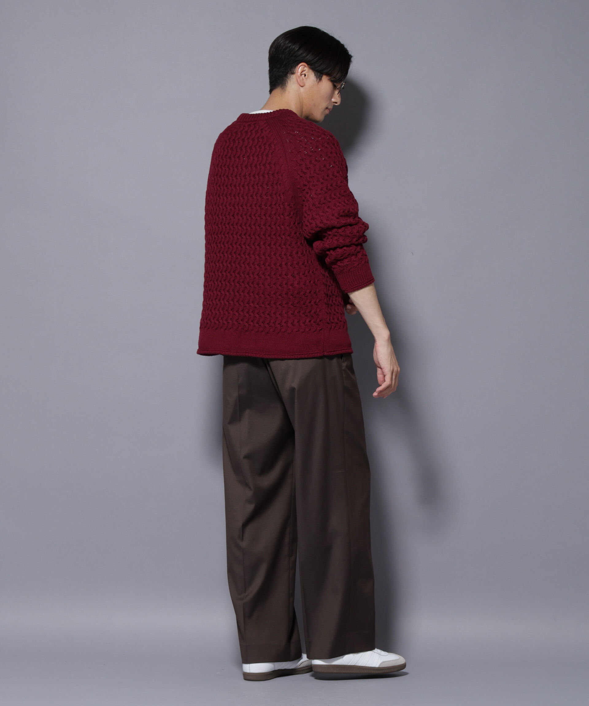 nano･universe「ヴァーグケーブルラグランニット」|ニット・セーター|