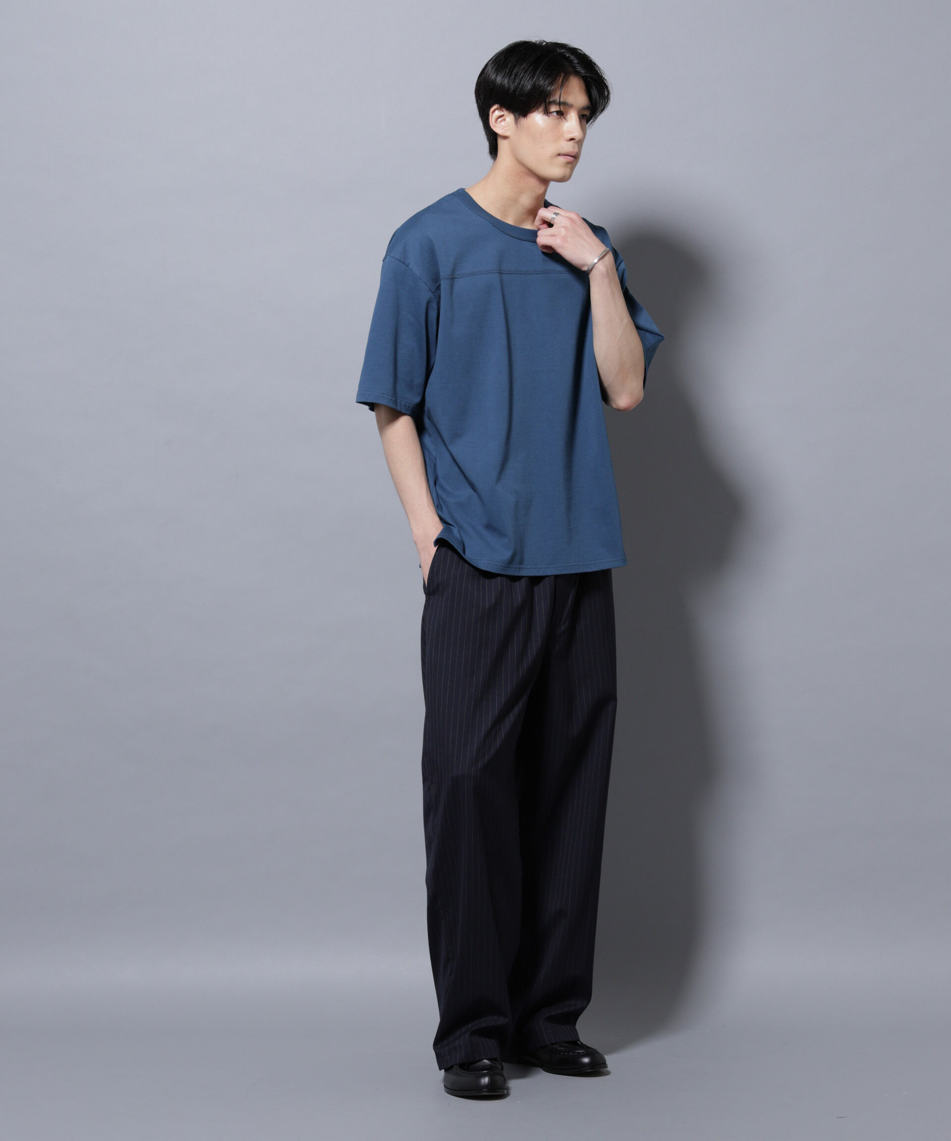 nano･universe「リラックスフットボールＴシャツ 半袖」|Tシャツ・カットソー|