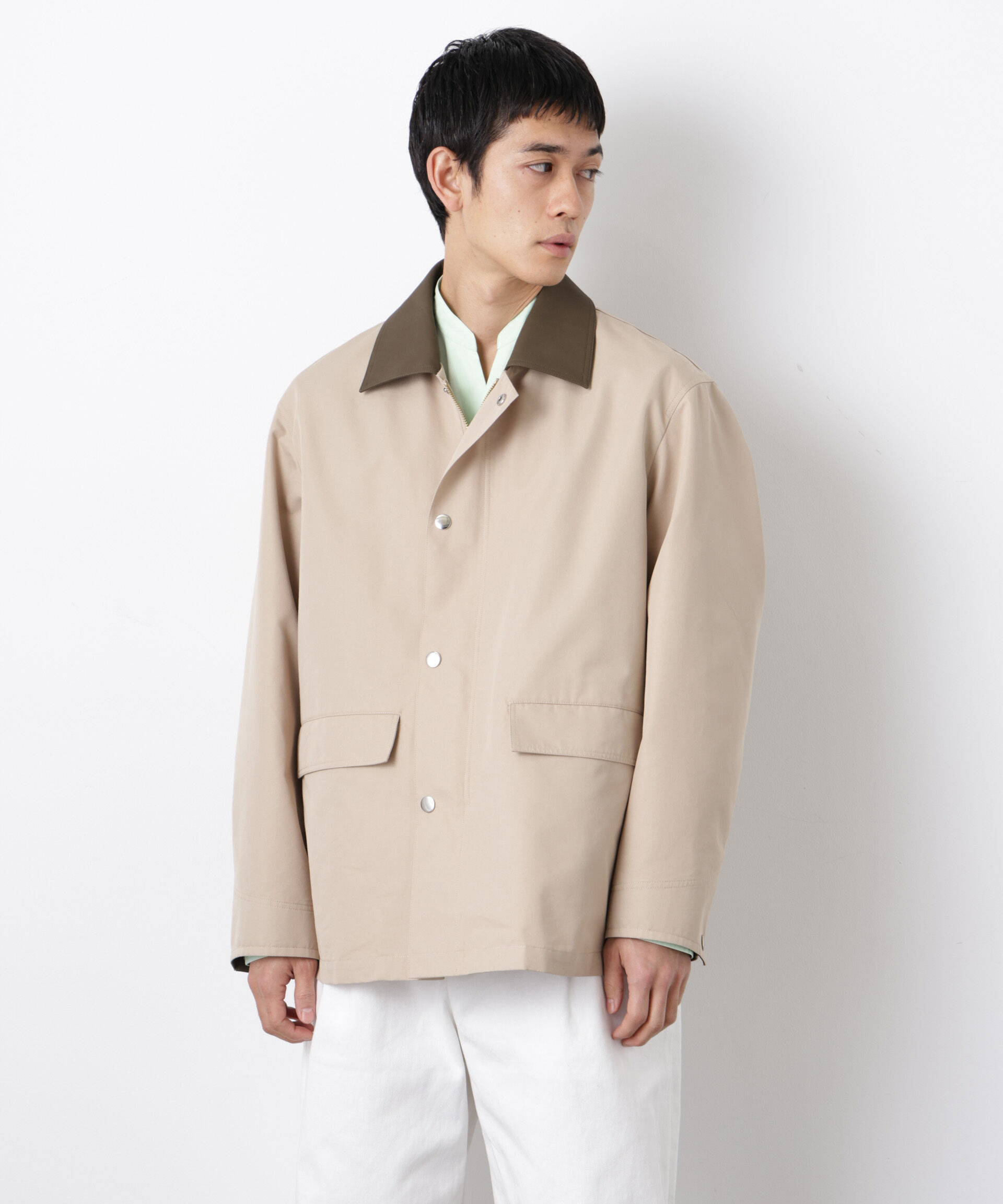 nano･universe「オーバージャケット「WARP PRINT」ライニング/撥水」|その他|