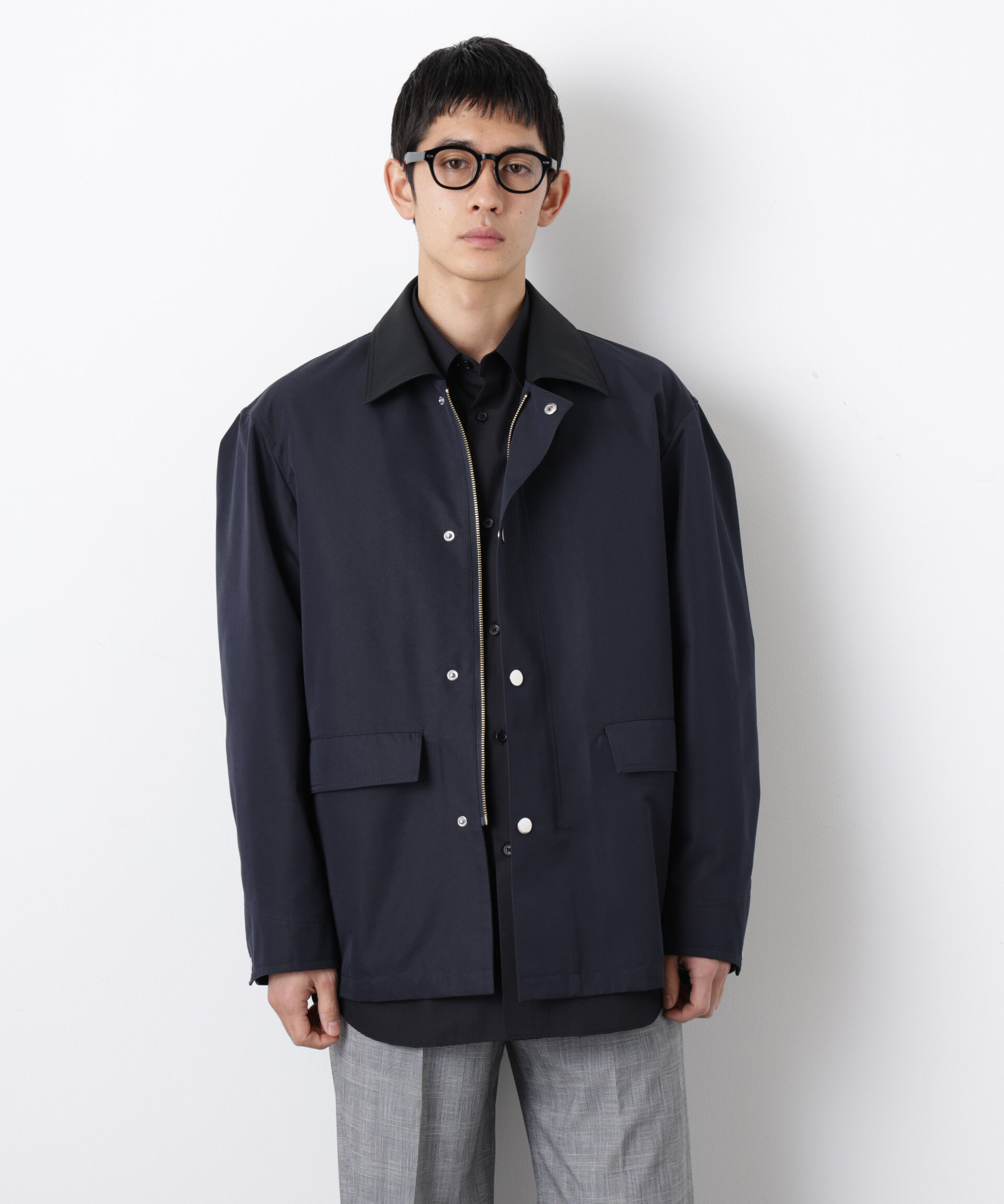 nano･universe「オーバージャケット「WARP PRINT」ライニング/撥水」|その他|