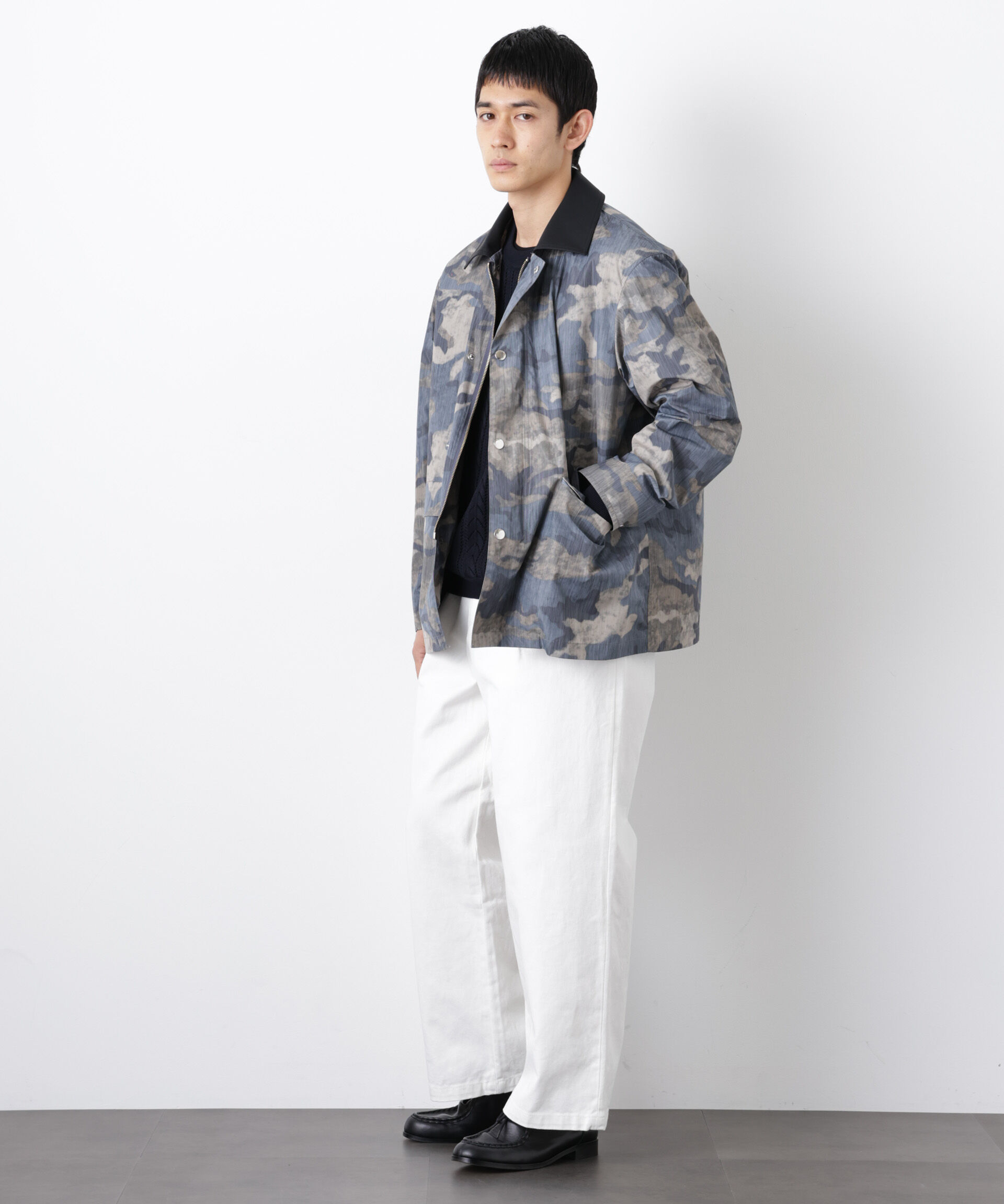 nano･universe「オーバージャケット「WARP PRINT」ライニング/撥水」|その他|