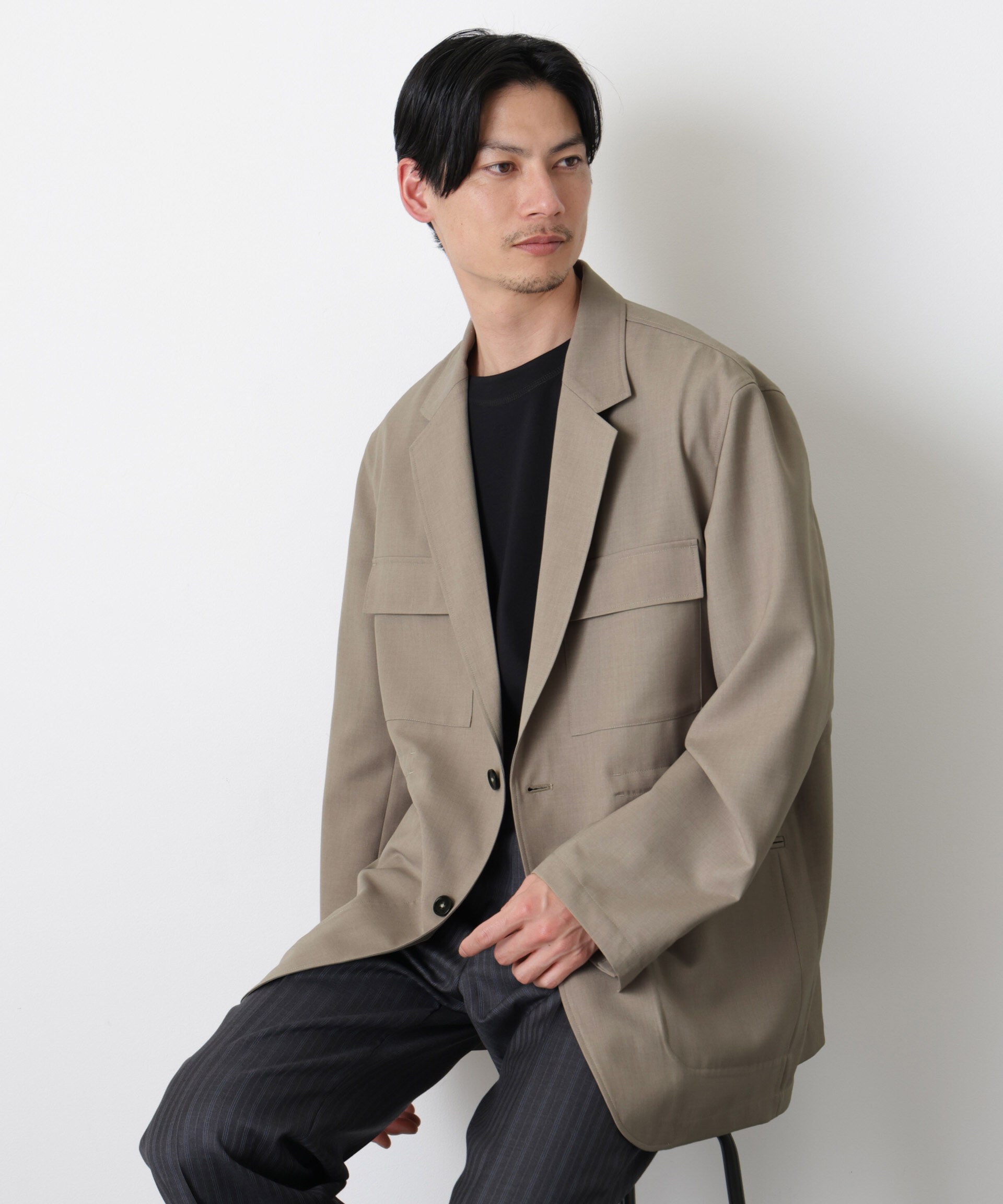 nano･universe「｢Gavante｣ ドライギャバテーラードジャケット」|テーラードジャケット|
