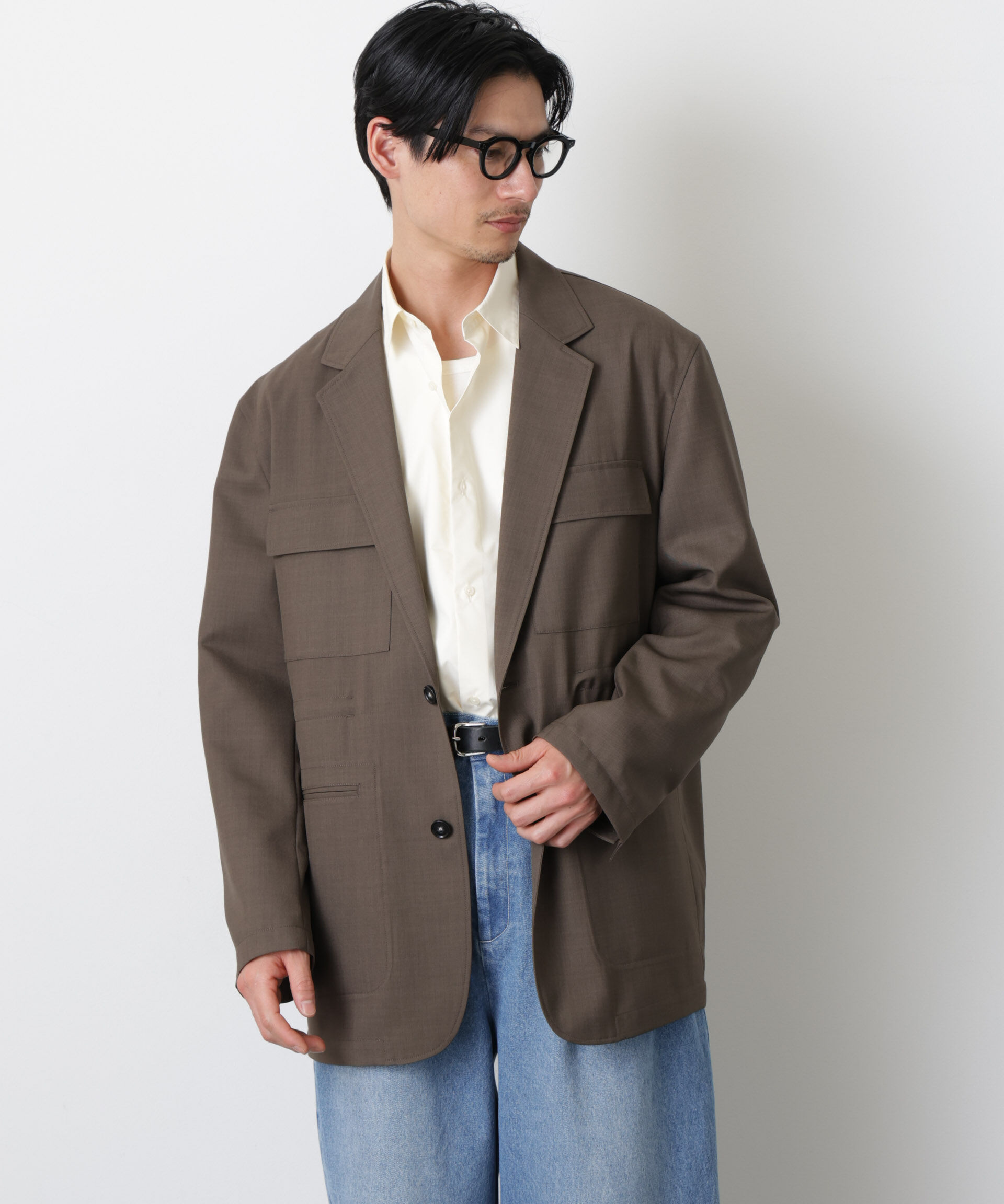 nano･universe「｢Gavante｣ ドライギャバテーラードジャケット」|テーラードジャケット|