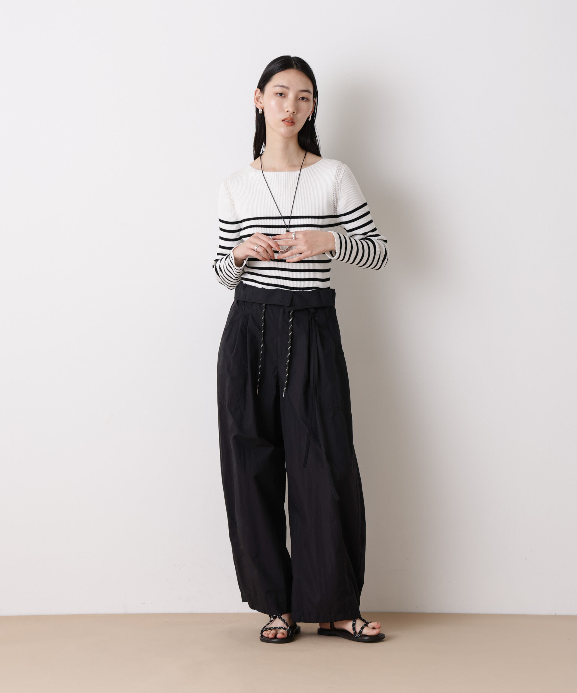 nano･universe「「STEVELOUR」コットンナイロンバルーンパンツ(セットアップ可)」|チノ|