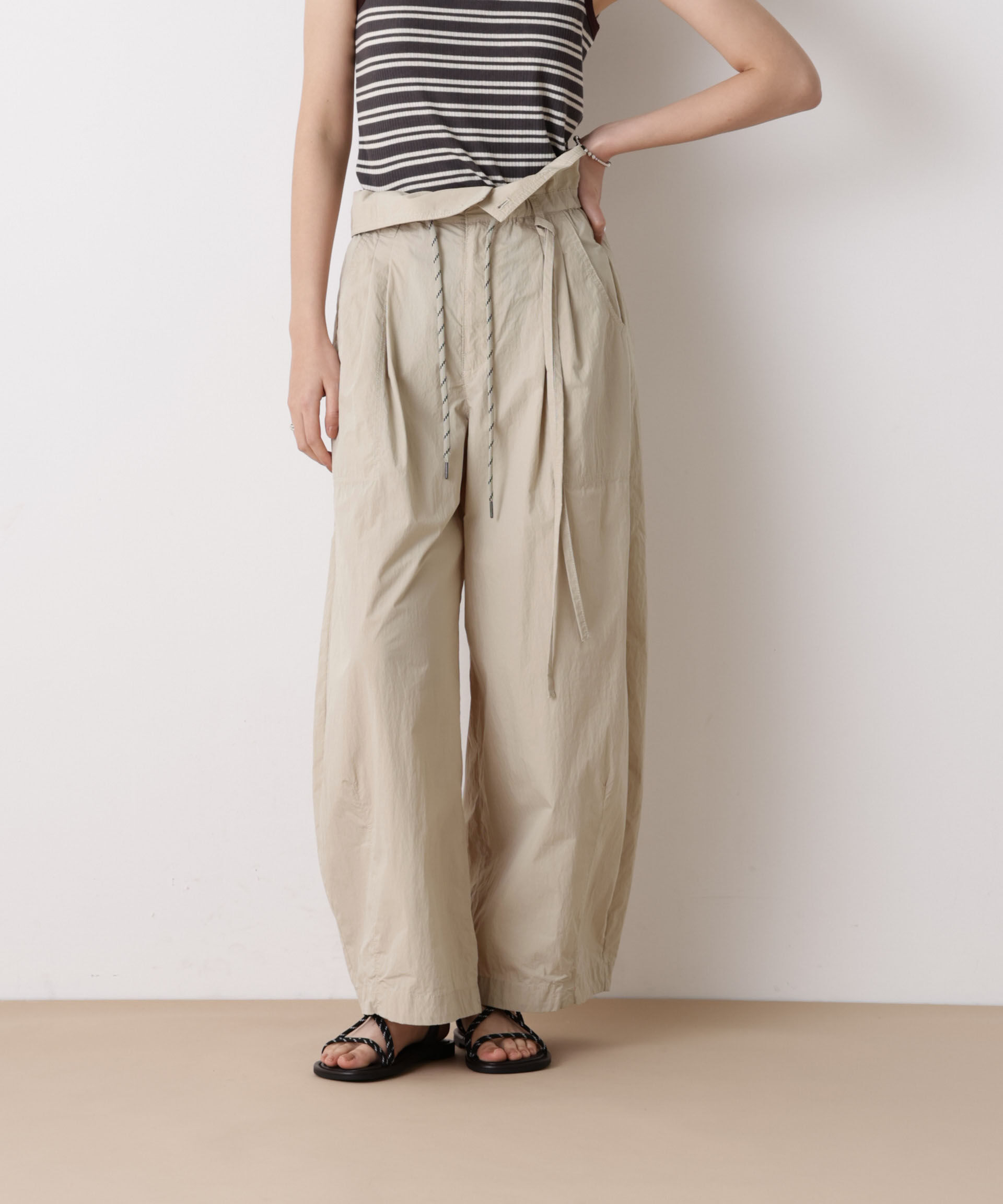 nano･universe「「STEVELOUR」コットンナイロンバルーンパンツ(セットアップ可)」|チノ|