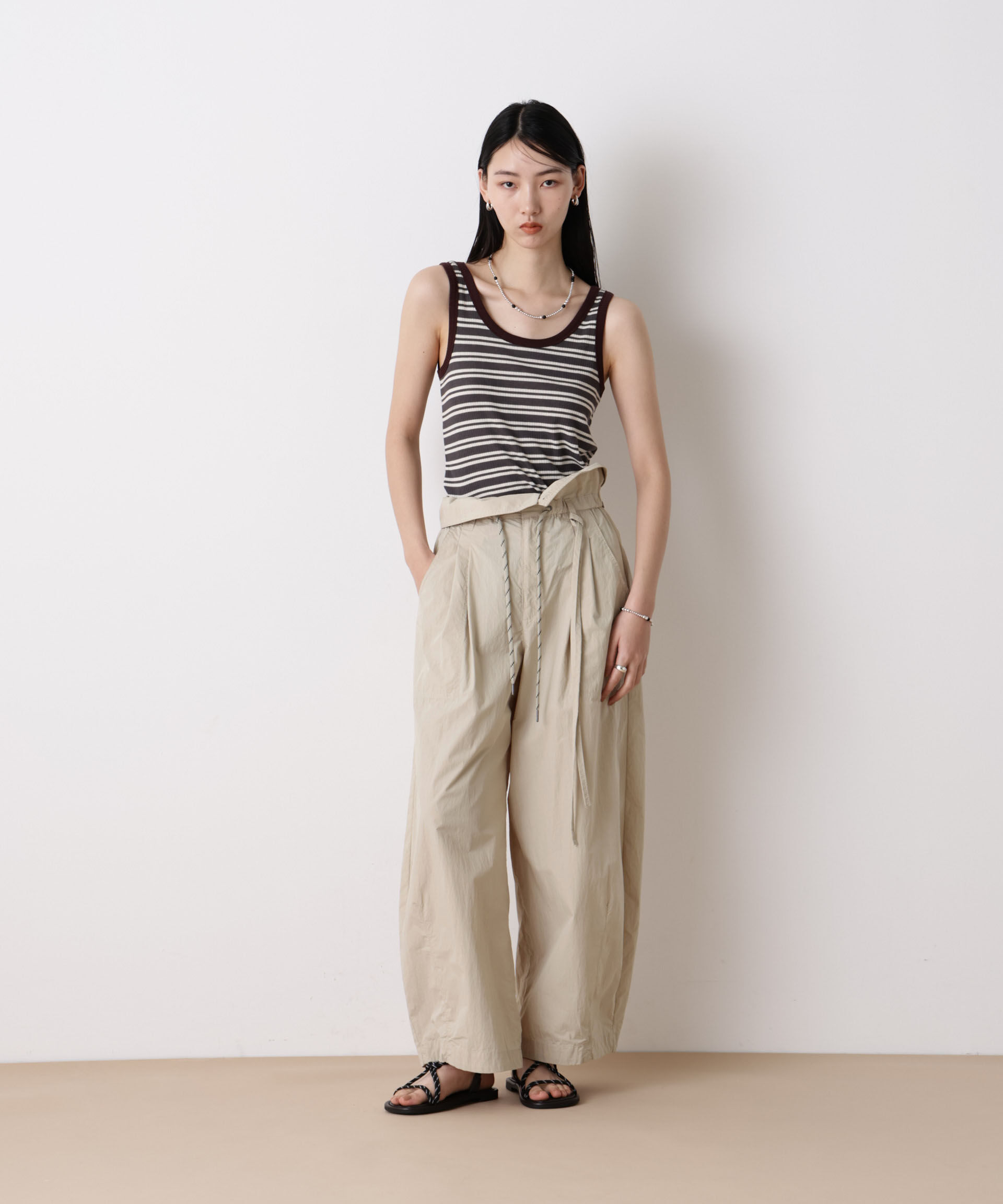 nano･universe「「STEVELOUR」コットンナイロンバルーンパンツ(セットアップ可)」|チノ|