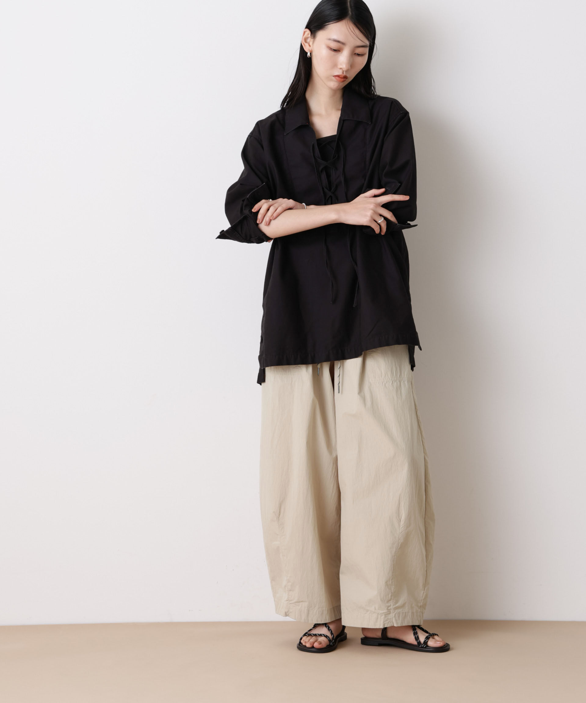 nano･universe「「STEVELOUR」コットンナイロンバルーンパンツ(セットアップ可)」|チノ|