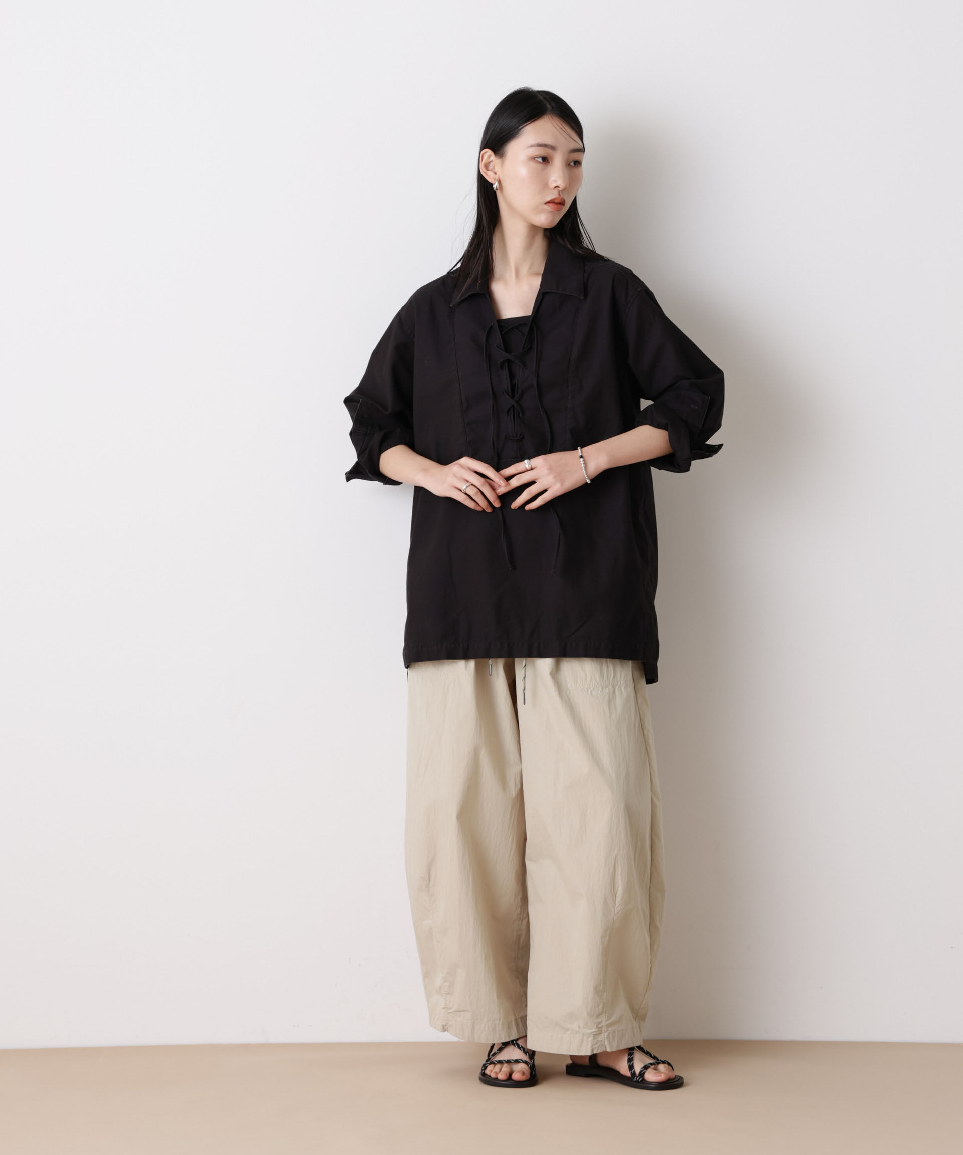 nano･universe「「STEVELOUR」コットンナイロンバルーンパンツ(セットアップ可)」|チノ|