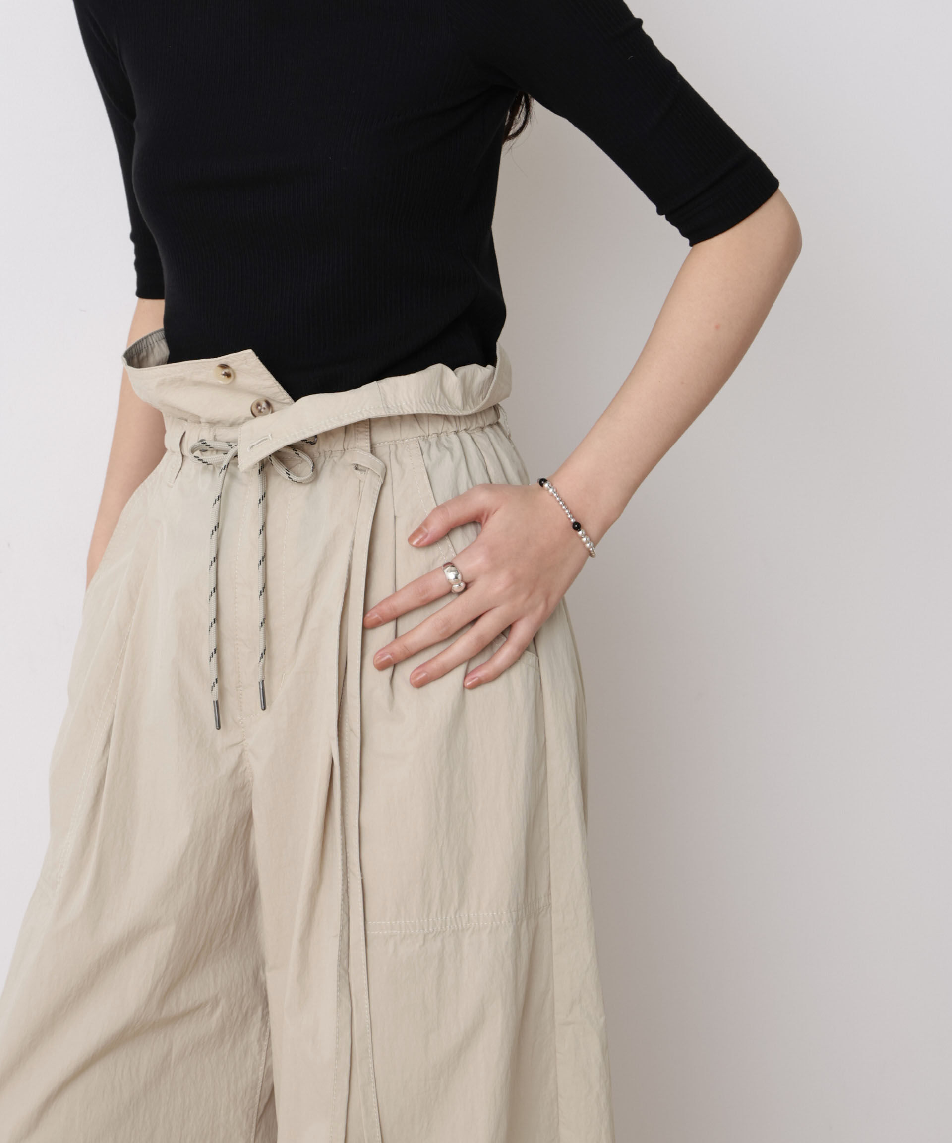 nano･universe「「STEVELOUR」コットンナイロンバルーンパンツ(セットアップ可)」|チノ|