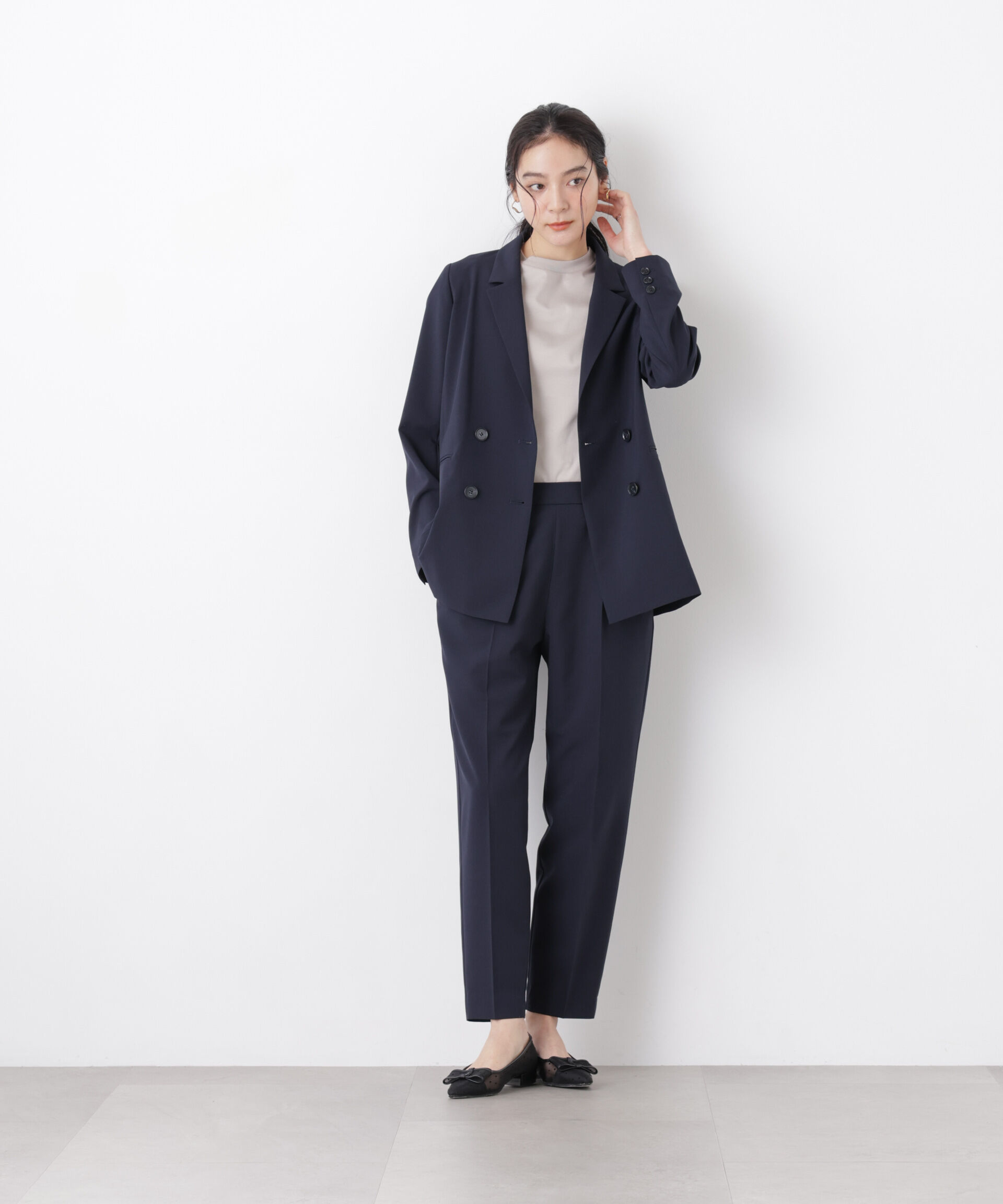 nano･universe「DressT/シルケットスムースモックネックTシャツ」|Tシャツ・カットソー|