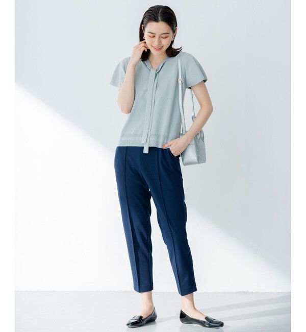 組曲「【洗える・前後着用可】コットンハイゲージボウタイ ニット」|ニット・セーター|