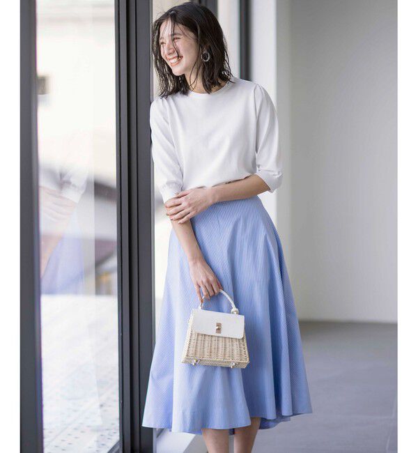 組曲「【UVケア・接触冷感】MINA 6分袖ニットプルオーバー」|ニット・セーター|