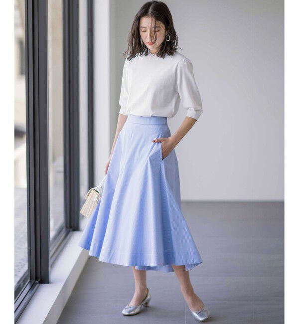 組曲「【UVケア・接触冷感】MINA 6分袖ニットプルオーバー」|ニット・セーター|