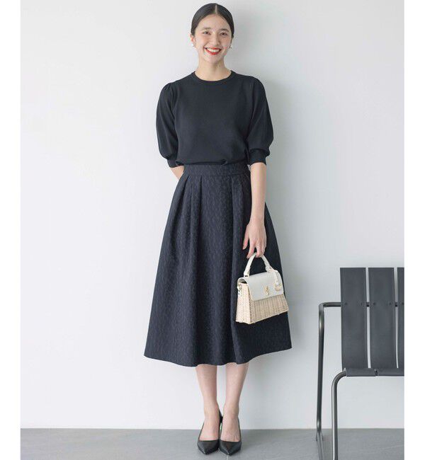 組曲「【UVケア・接触冷感】MINA 6分袖ニットプルオーバー」|ニット・セーター|